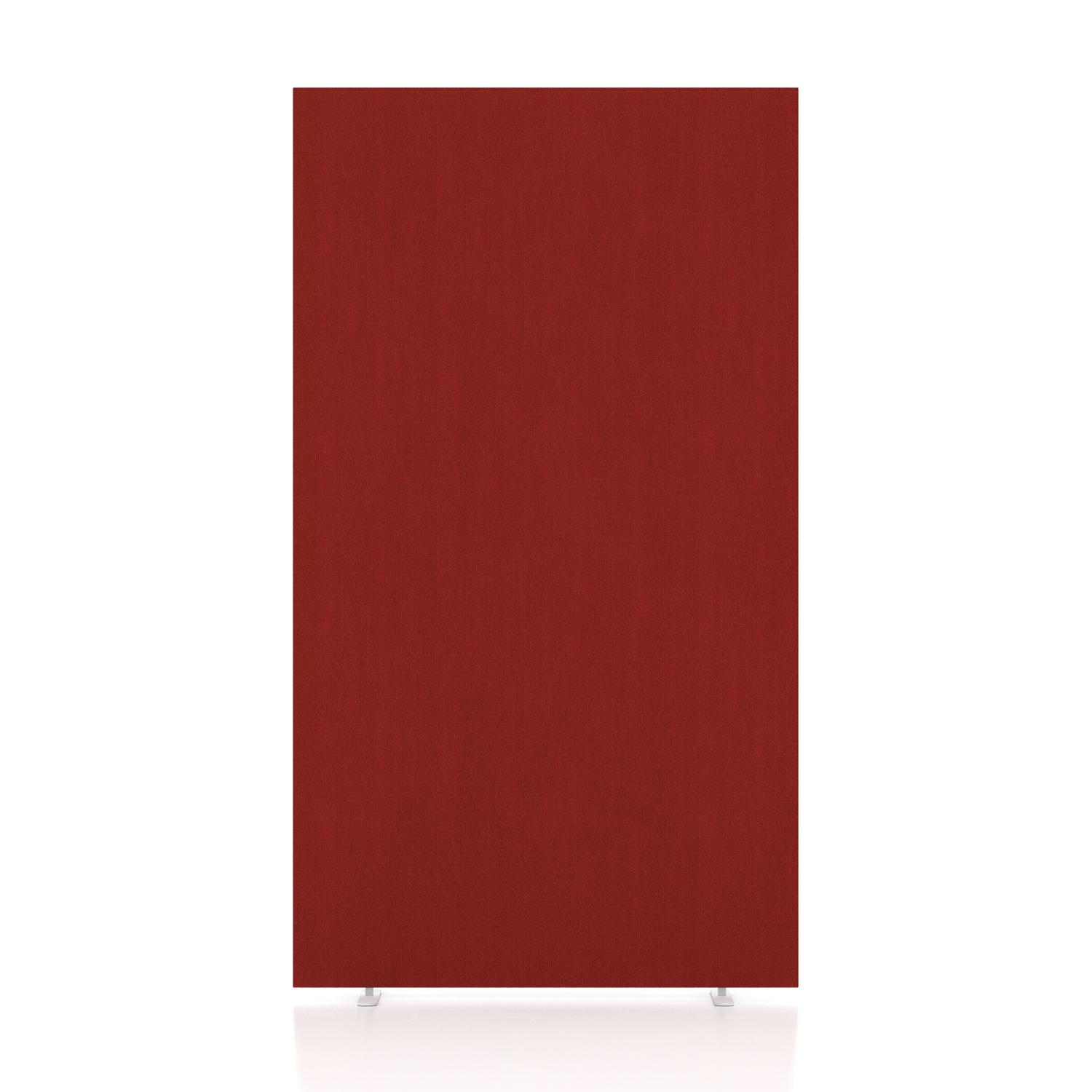 Impulse Plus Oblong 1800/1000 Floor Free Standing Screen Burgundy Fabric Light Grey Edges