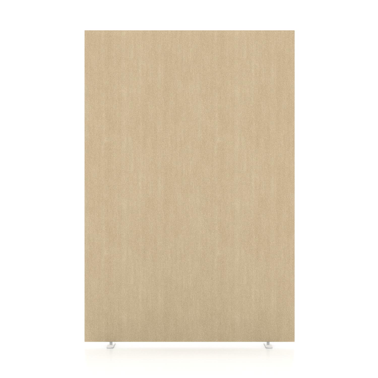 Impulse Plus Oblong 1800/1200 Floor Free Standing Screen Beige Fabric Light Grey Edges