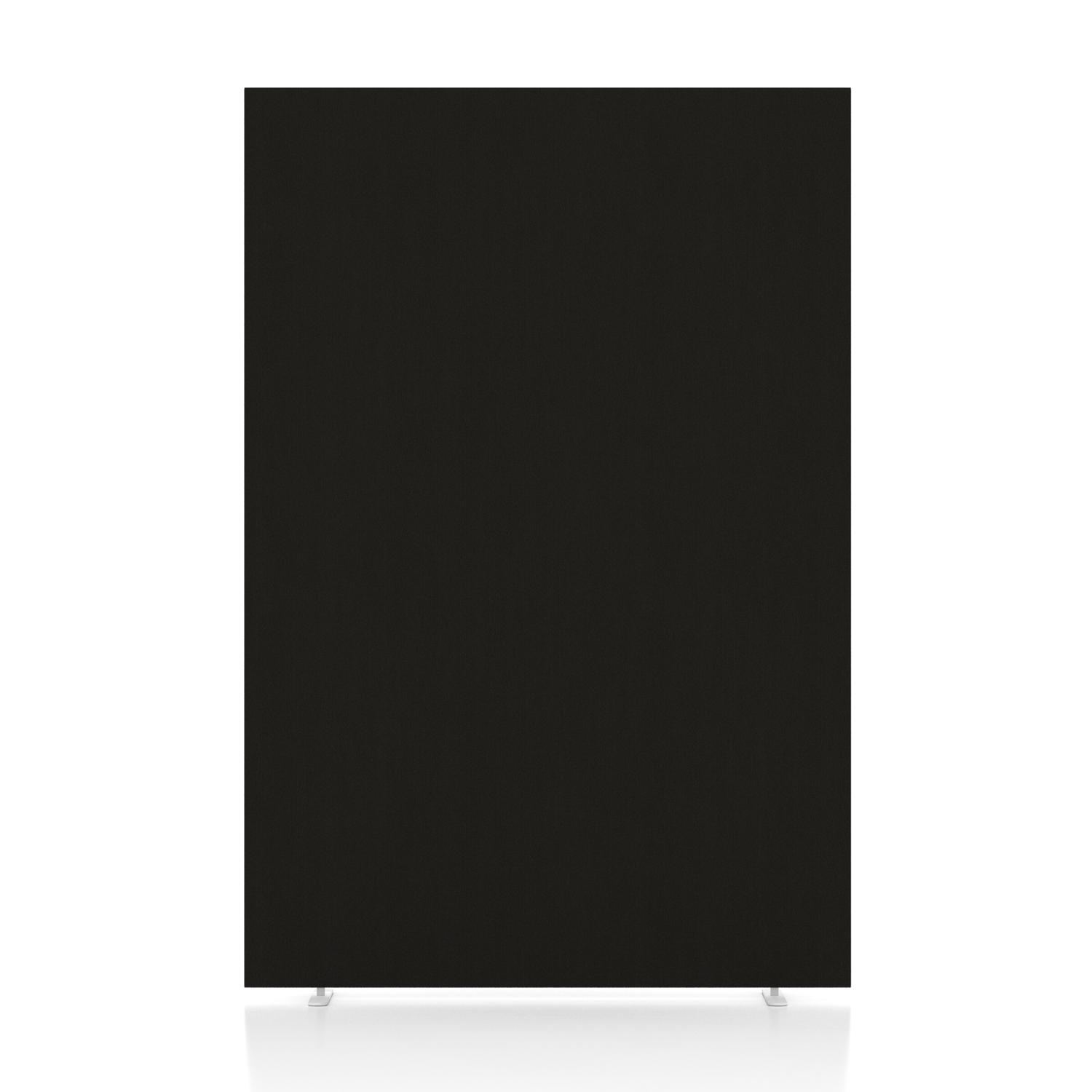 Impulse Plus Oblong 1800/1200 Floor Free Standing Screen Black Fabric Light Grey Edges
