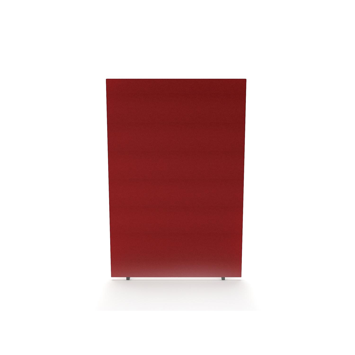 Impulse Plus Oblong 1800/1200 Floor Free Standing Screen Burgundy Fabric Light Grey Edges