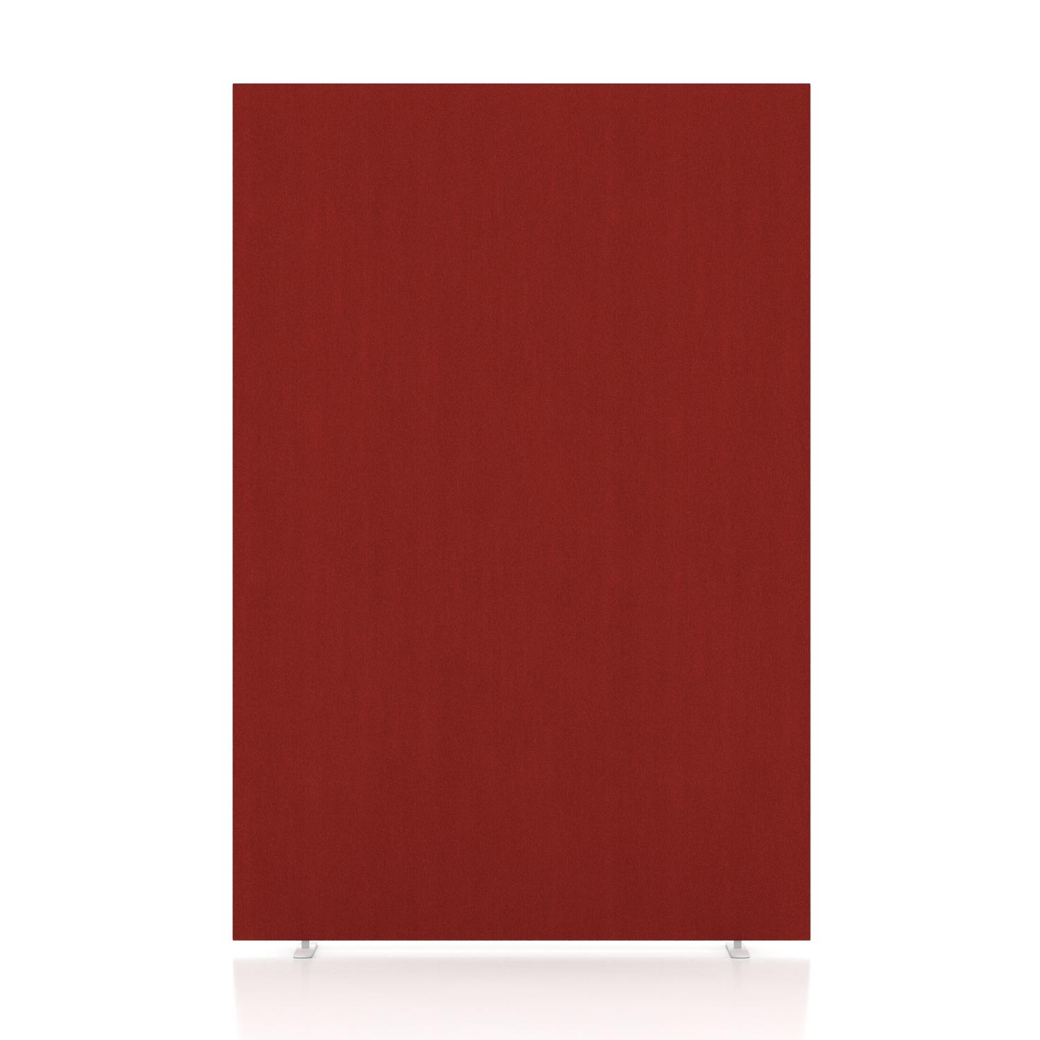 Impulse Plus Oblong 1800/1200 Floor Free Standing Screen Burgundy Fabric Light Grey Edges