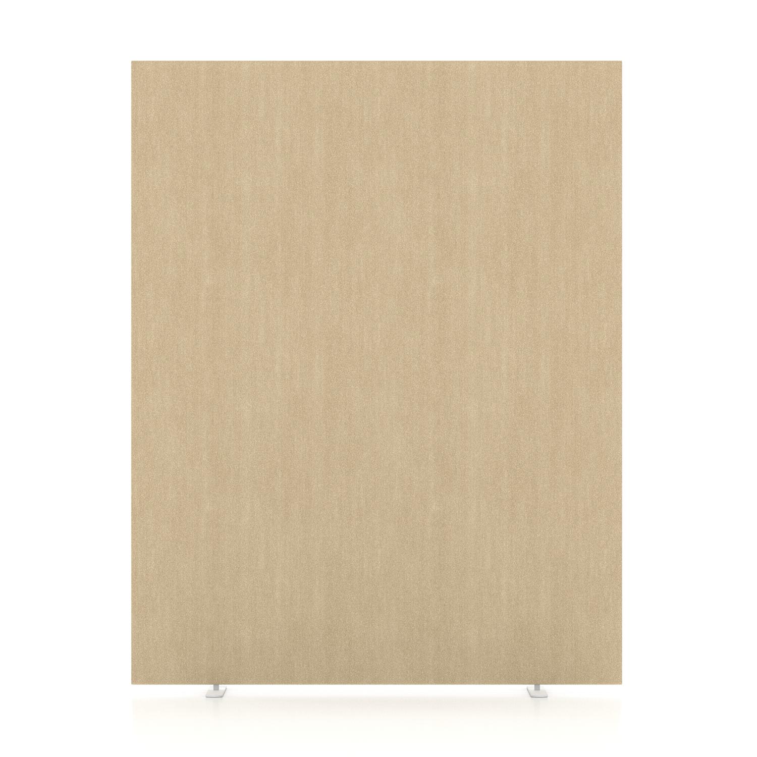 Impulse Plus Oblong 1800/1400 Floor Free Standing Screen Beige Fabric Light Grey Edges