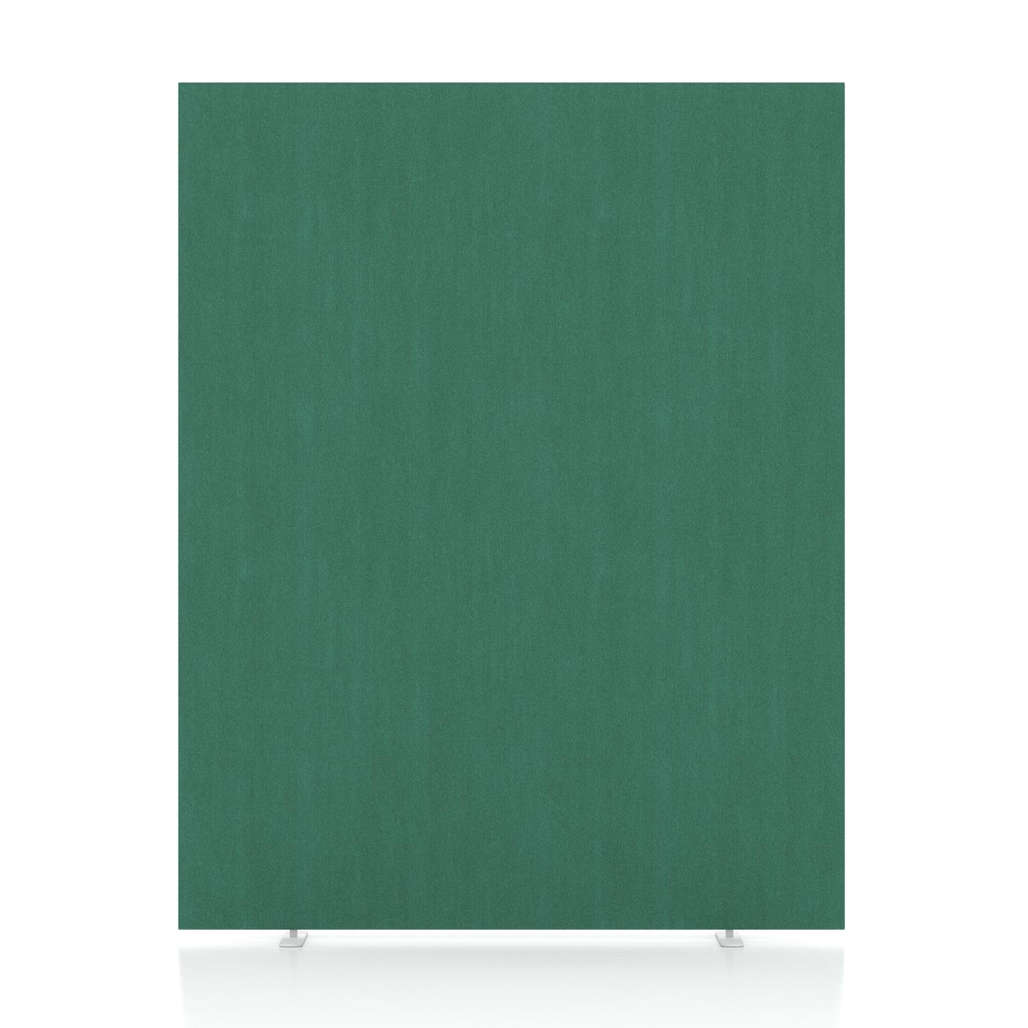 Impulse Plus Oblong 1800/1400 Floor Free Standing Screen Palm Green Fabric Light Grey Edges