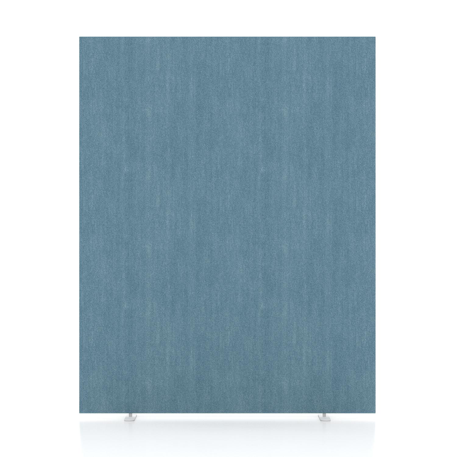 Impulse Plus Oblong 1800/1400 Floor Free Standing Screen Sky Blue Fabric Light Grey Edges