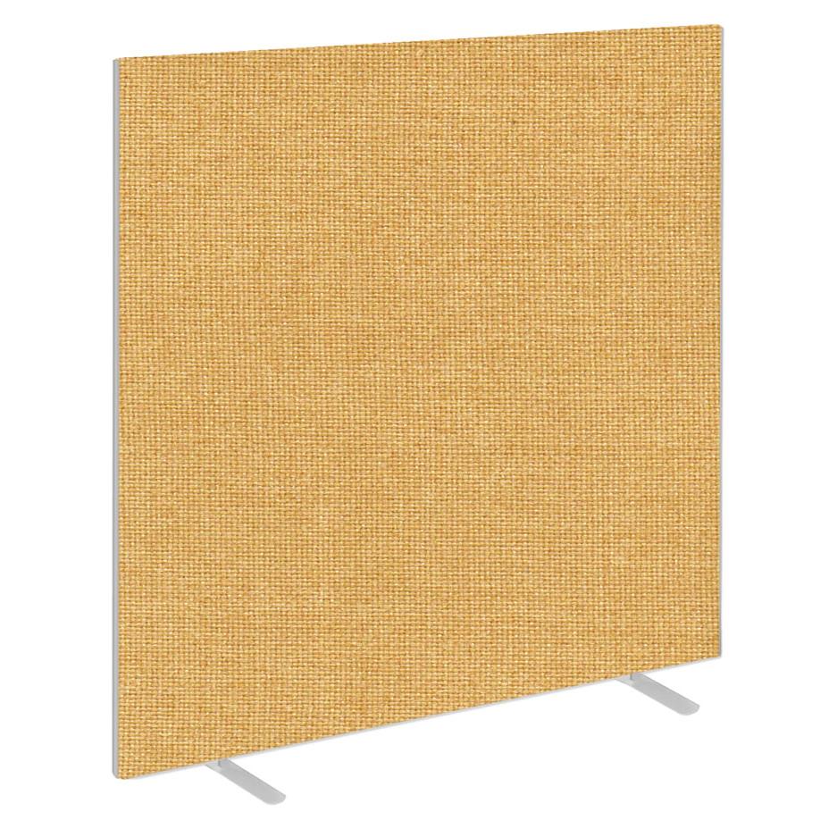 Impulse Plus Oblong 1800/1500 Floor Free Standing Screen Beige Fabric Light Grey Edges