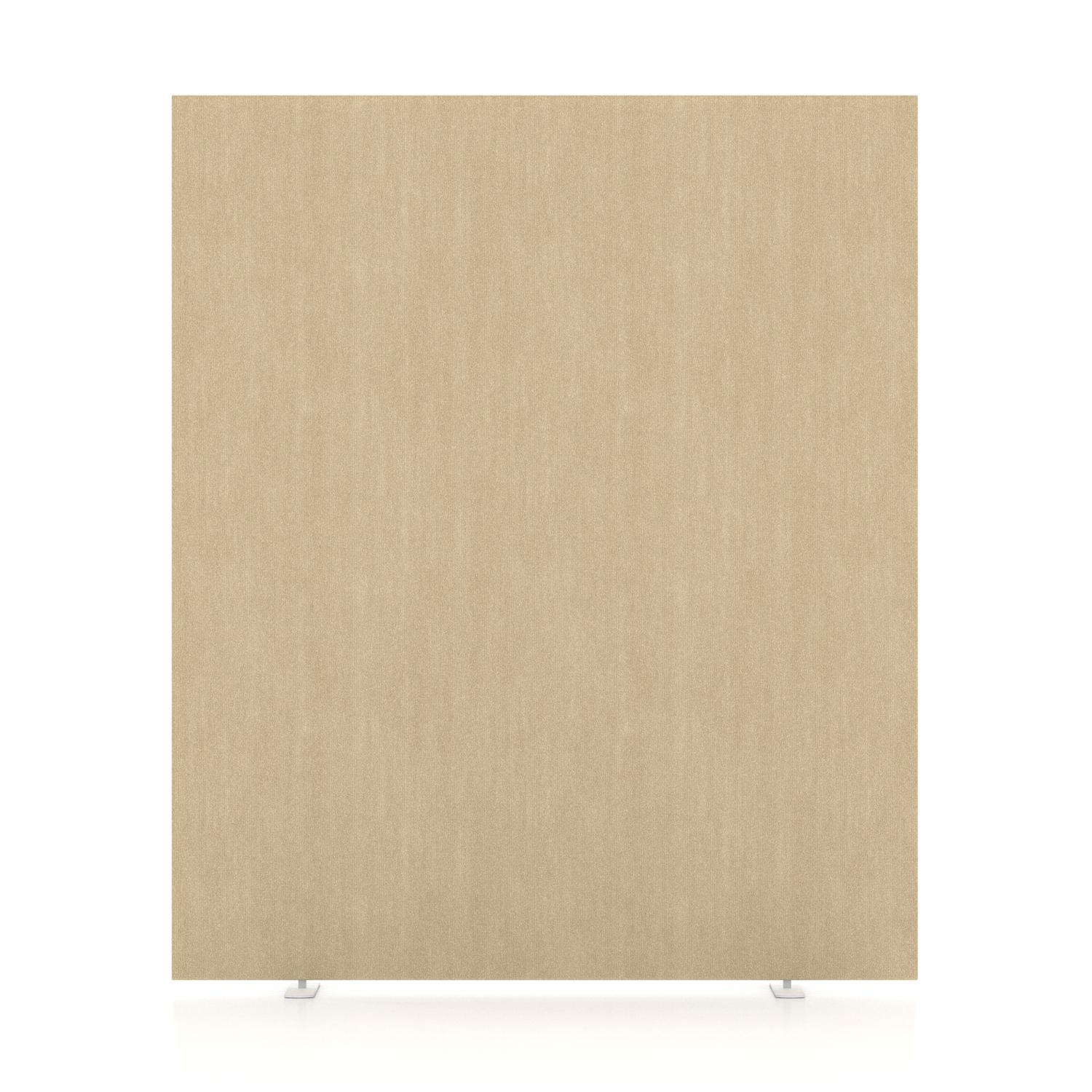 Impulse Plus Oblong 1800/1500 Floor Free Standing Screen Beige Fabric Light Grey Edges