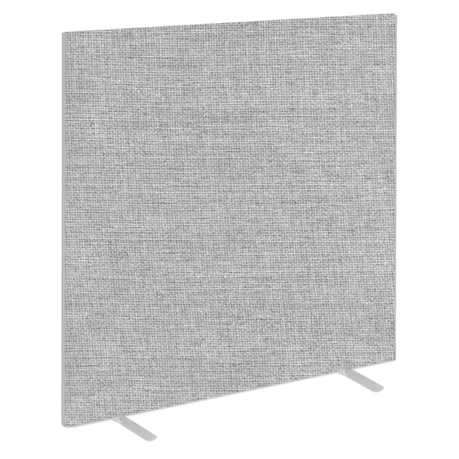 Impulse Plus Oblong 1800/1500 Floor Free Standing Screen Light Grey Fabric Light Grey Edges