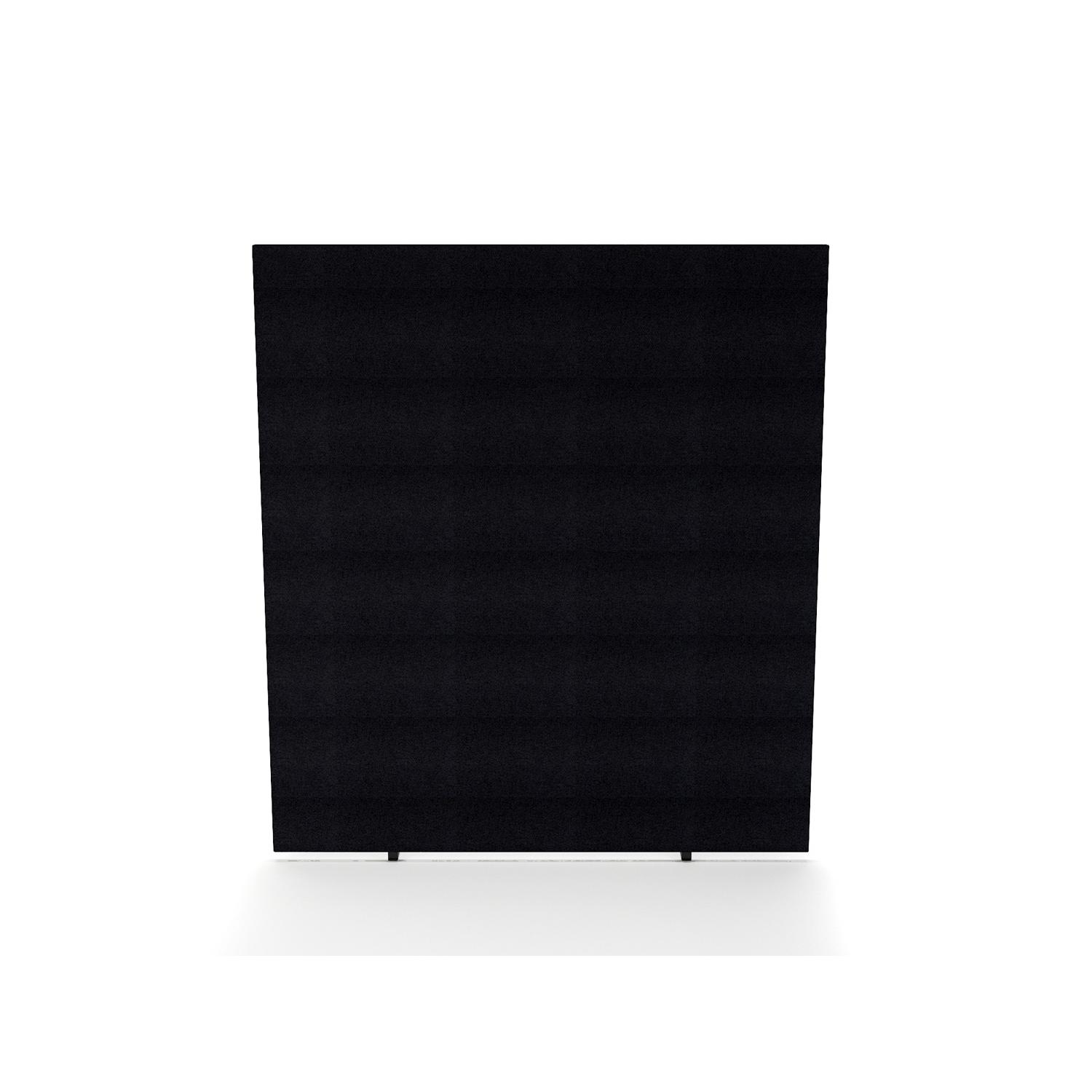 Impulse Plus Oblong 1800/1600 Floor Free Standing Screen Black Fabric Light Grey Edges