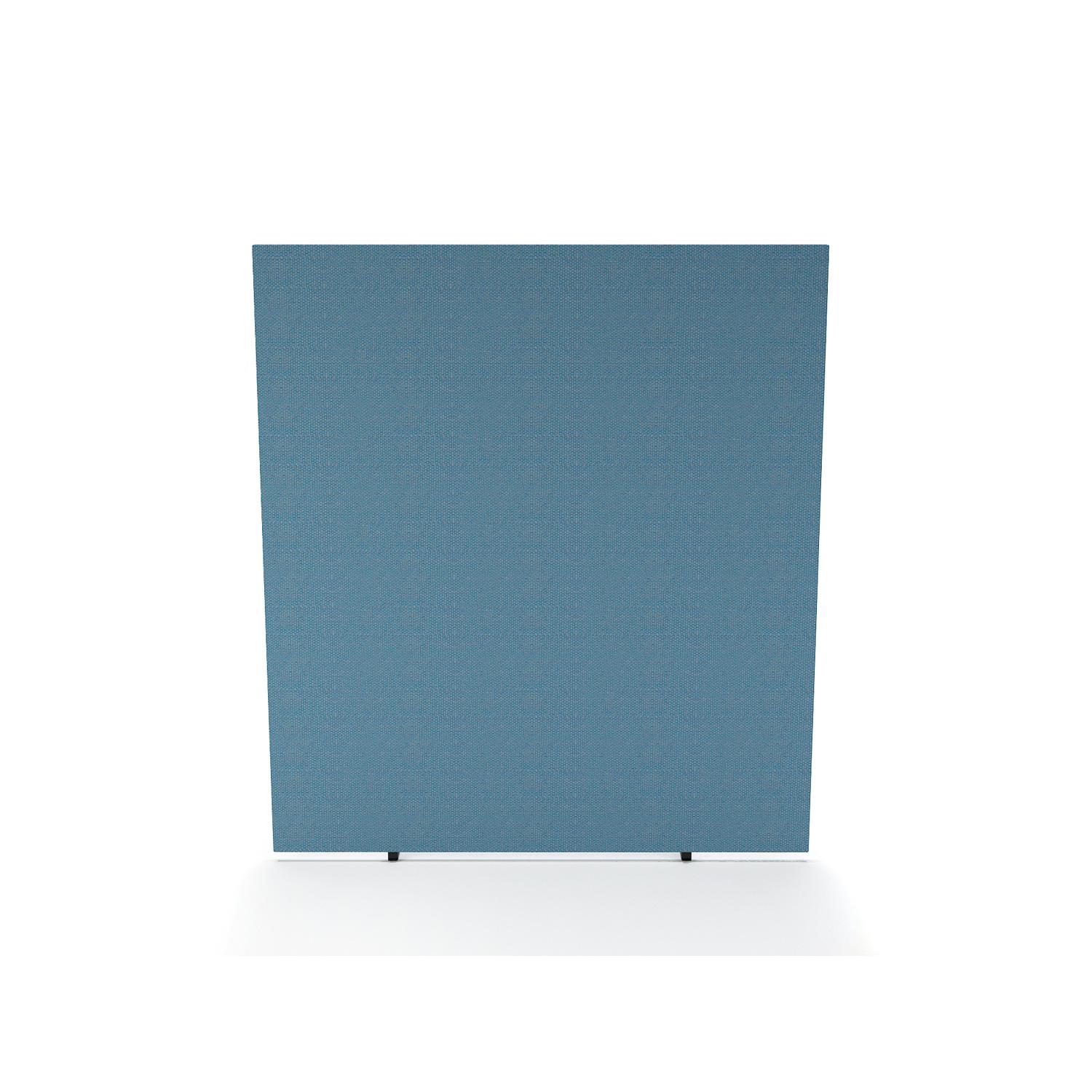 Impulse Plus Oblong 1800/1600 Floor Free Standing Screen Sky Blue Fabric Light Grey Edges