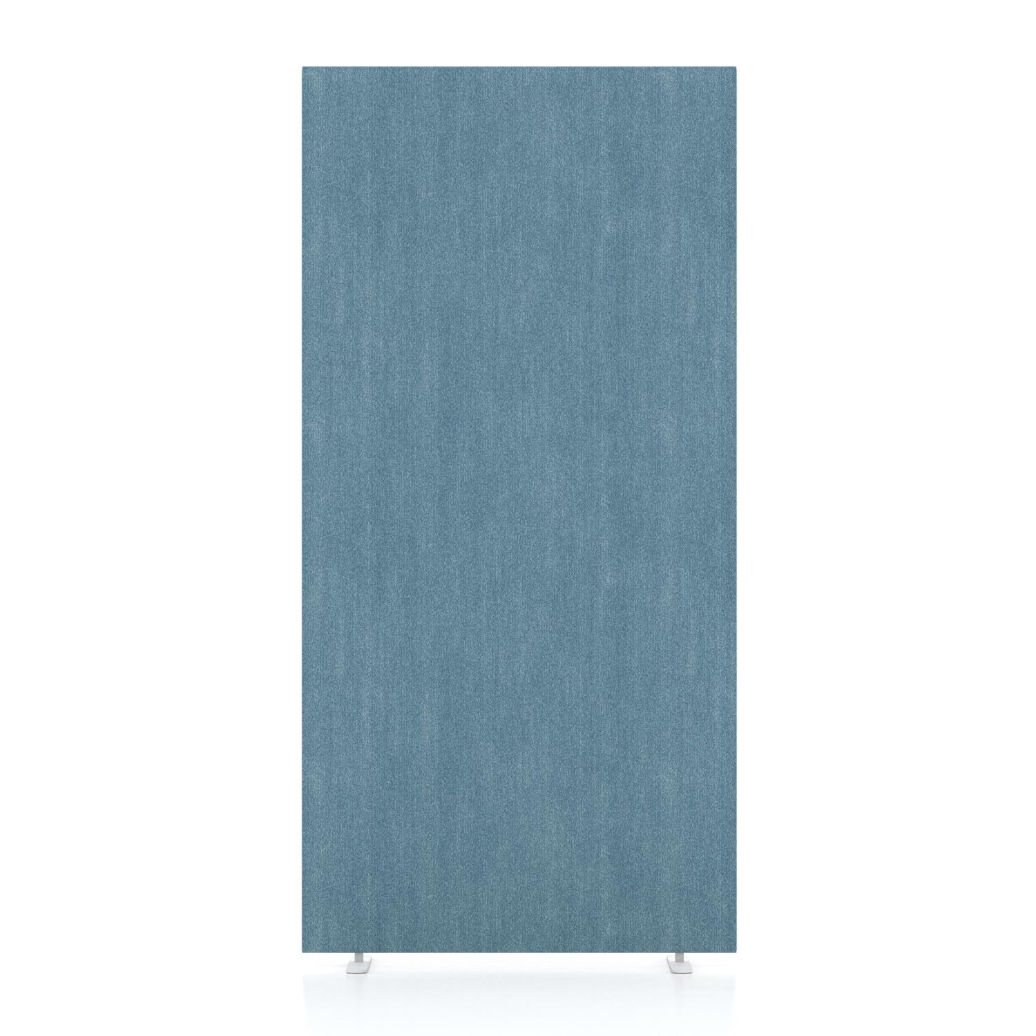 Impulse Plus Oblong 1650/800 Floor Free Standing Screen Sky Blue Fabric Light Grey Edges