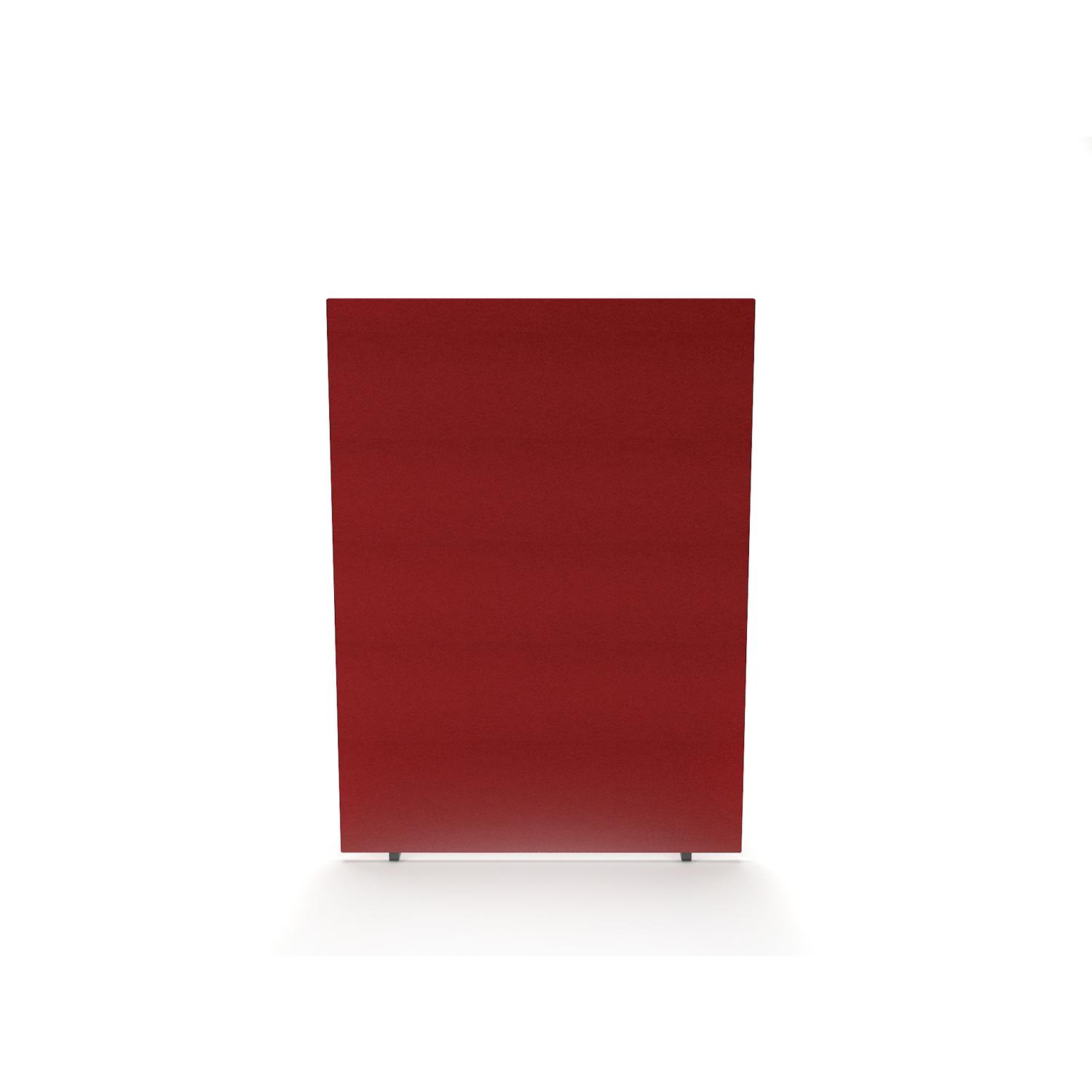 Impulse Plus Oblong 1650/1200 Floor Free Standing Screen Burgundy Fabric Light Grey Edges