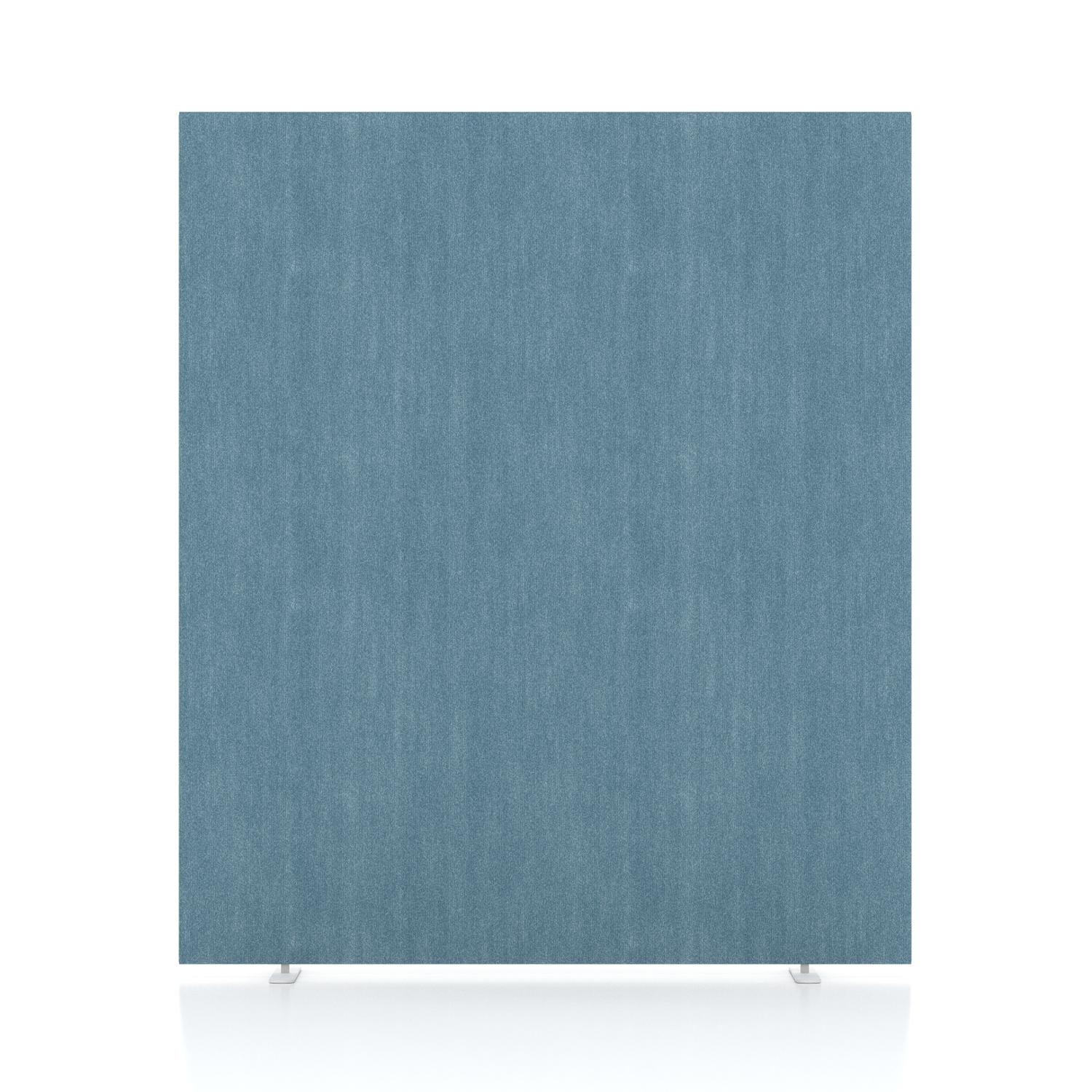 Impulse Plus Oblong 1650/1400 Floor Free Standing Screen Sky Blue Fabric Light Grey Edges