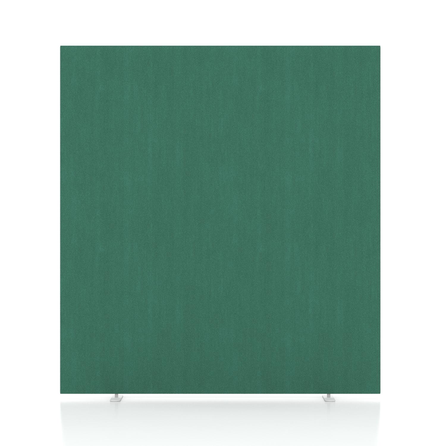 Impulse Plus Oblong 1650/1500 Floor Free Standing Screen Palm Green Fabric Light Grey Edges