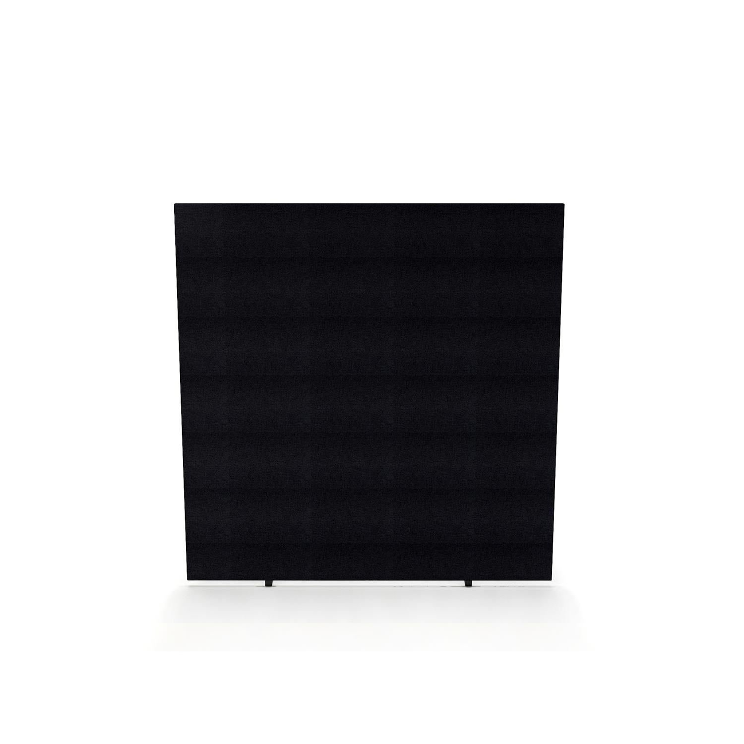 Impulse Plus Oblong 1650/1600 Floor Free Standing Screen Black Fabric Light Grey Edges