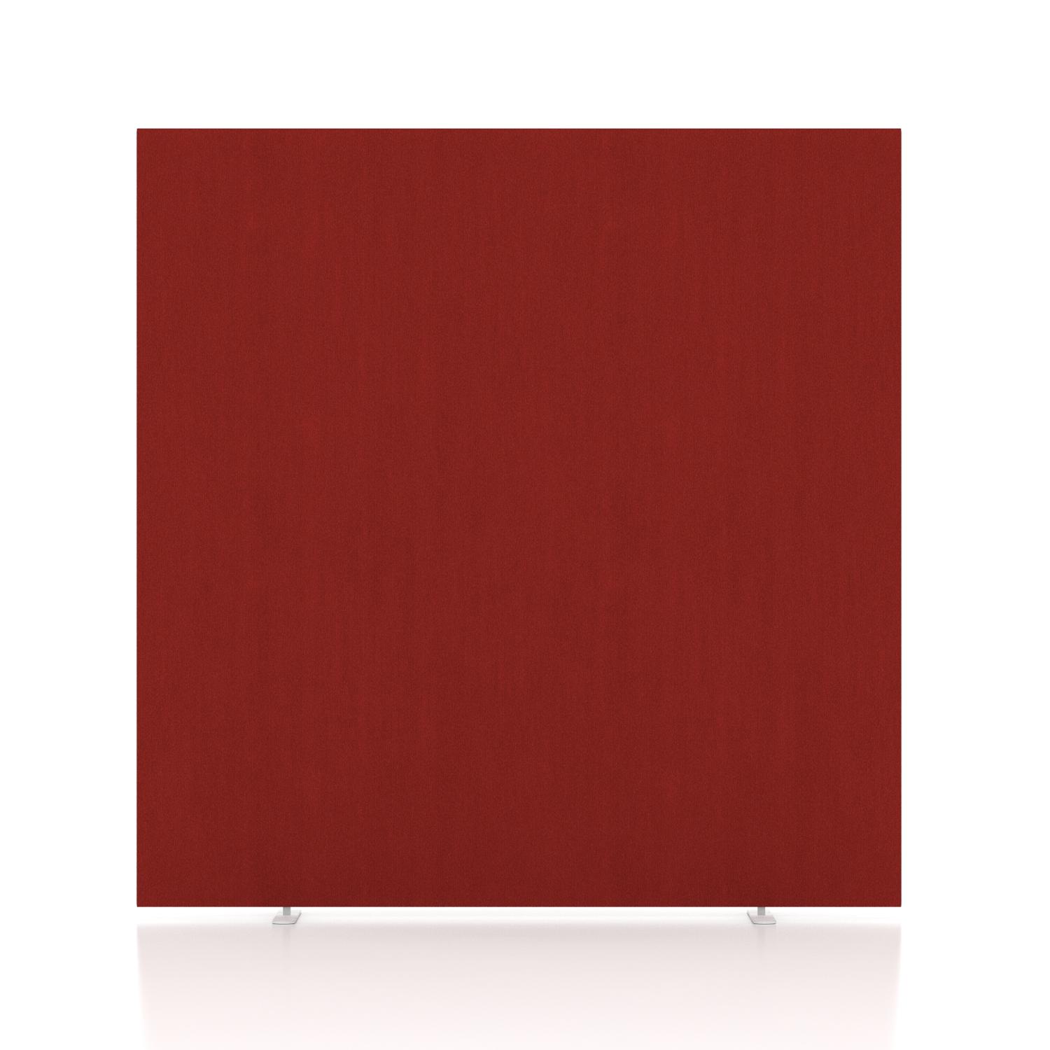 Impulse Plus Oblong 1650/1600 Floor Free Standing Screen Burgundy Fabric Light Grey Edges