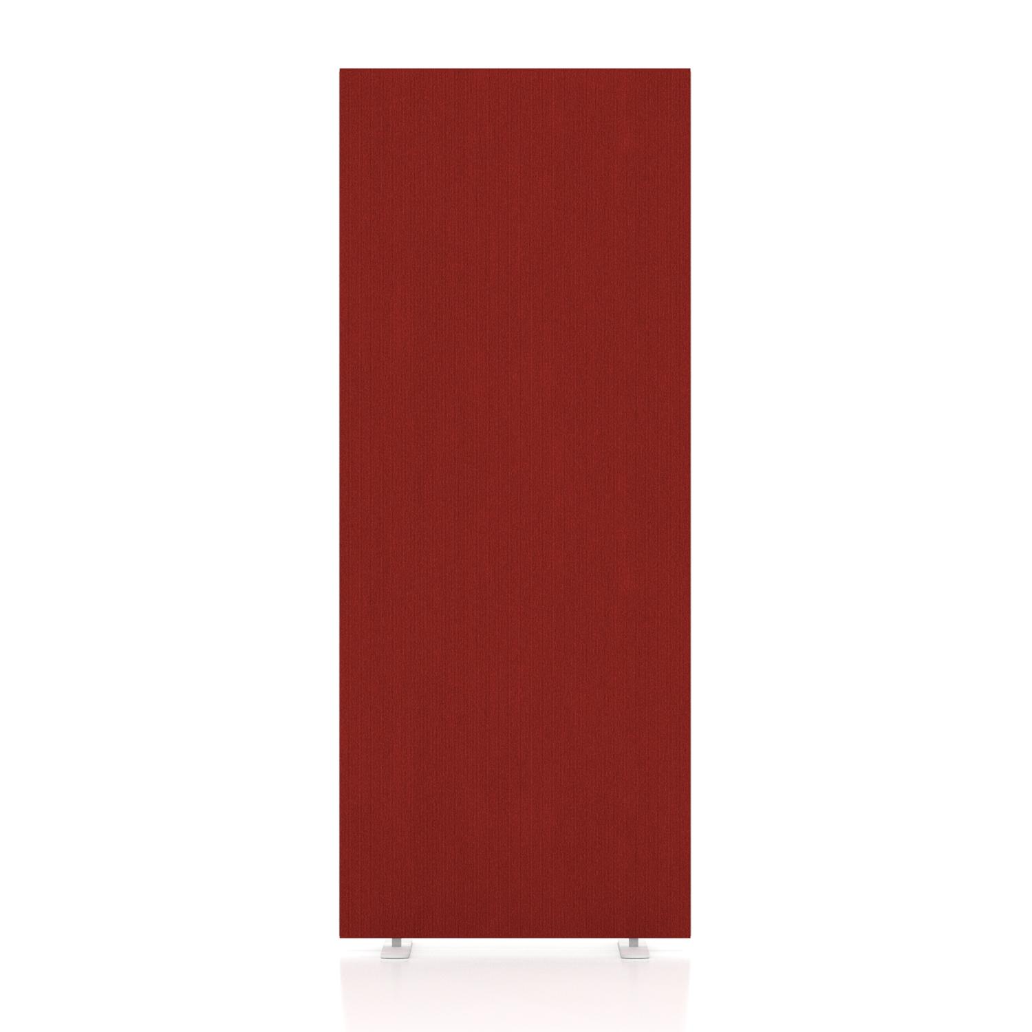 Impulse Plus Oblong 1500/600 Floor Free Standing Screen Burgundy Fabric Light Grey Edges