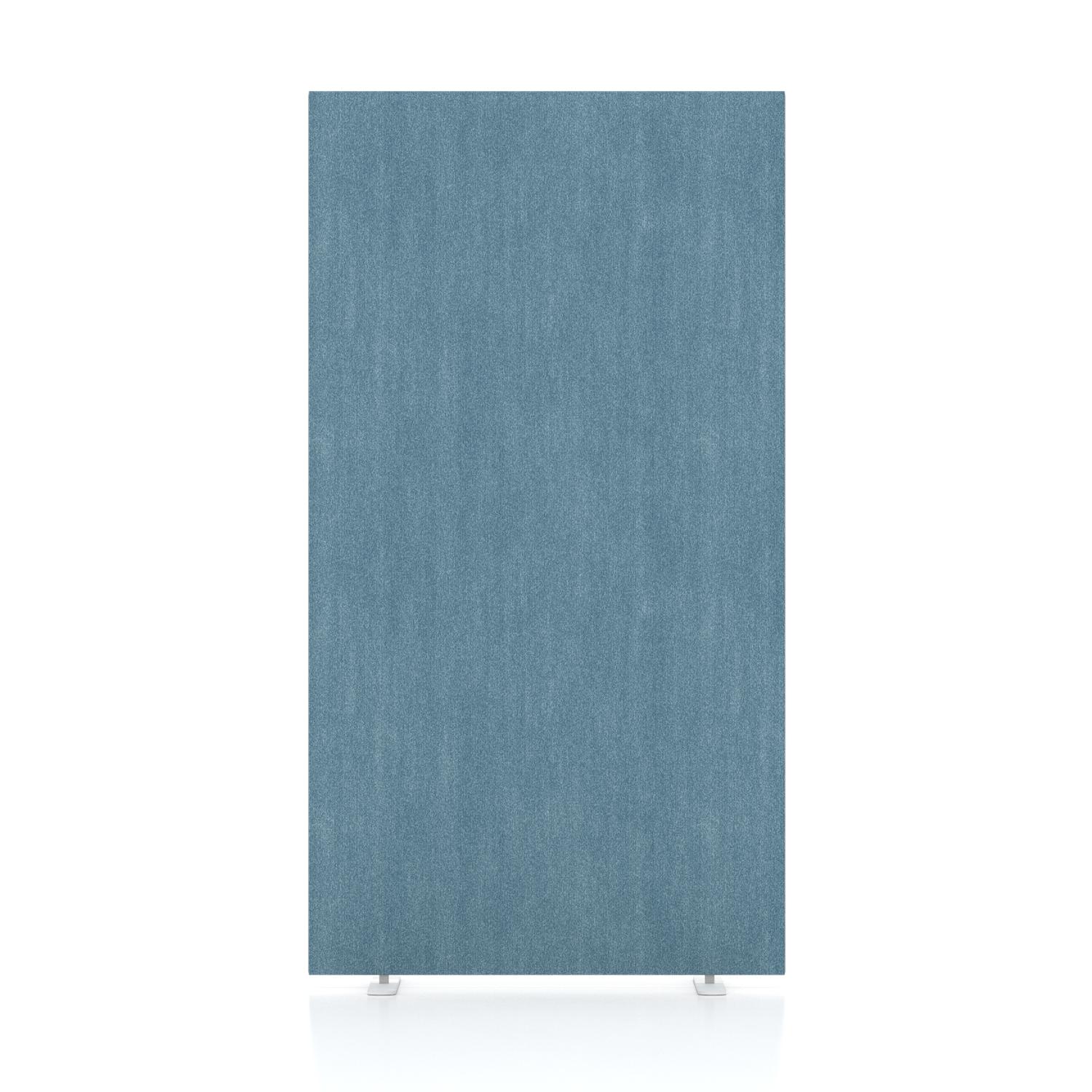 Impulse Plus Oblong 1500/800 Floor Free Standing Screen Sky Blue Fabric Light Grey Edges