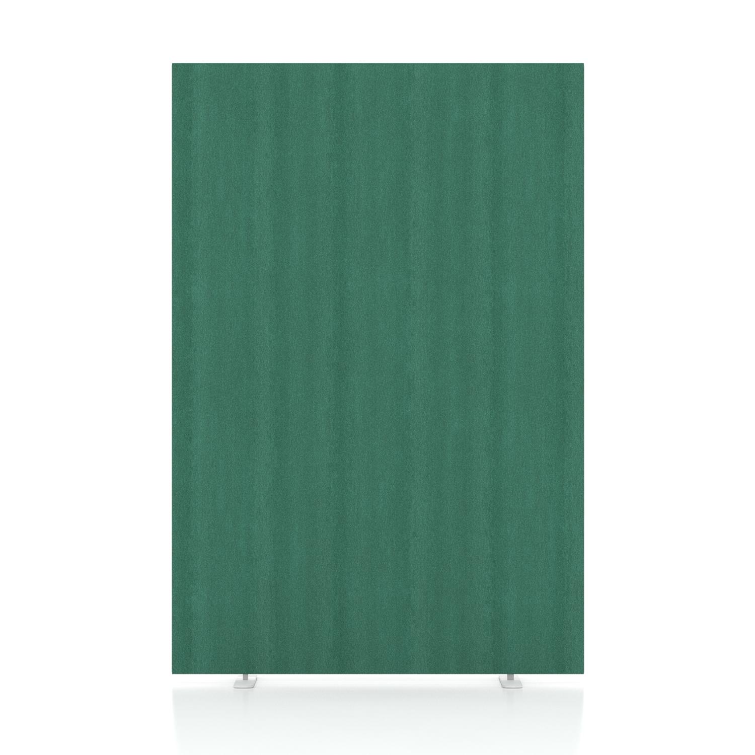 Impulse Plus Oblong 1500/1000 Floor Free Standing Screen Palm Green Fabric Light Grey Edges