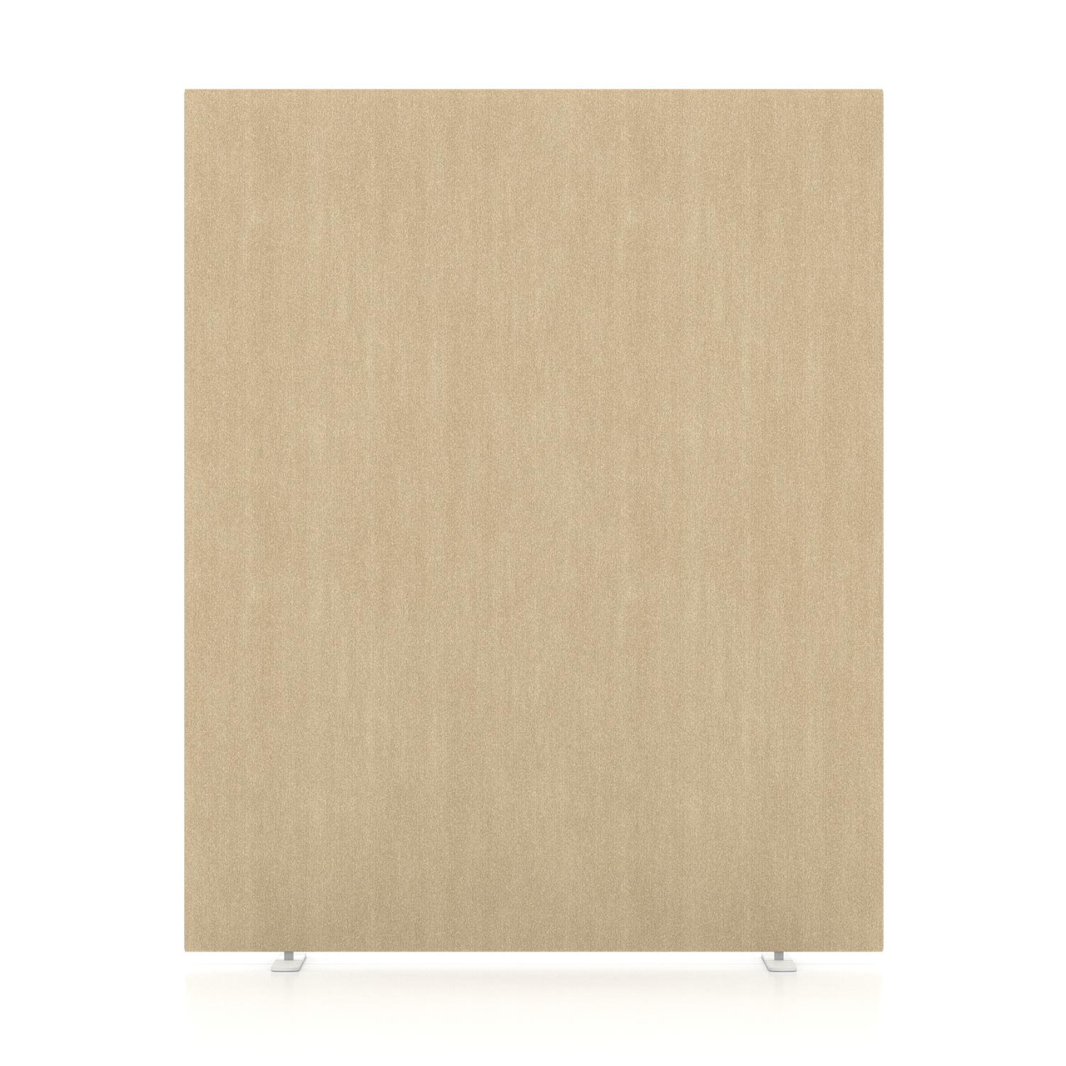 Impulse Plus Oblong 1500/1200 Floor Free Standing Screen Beige Fabric Light Grey Edges