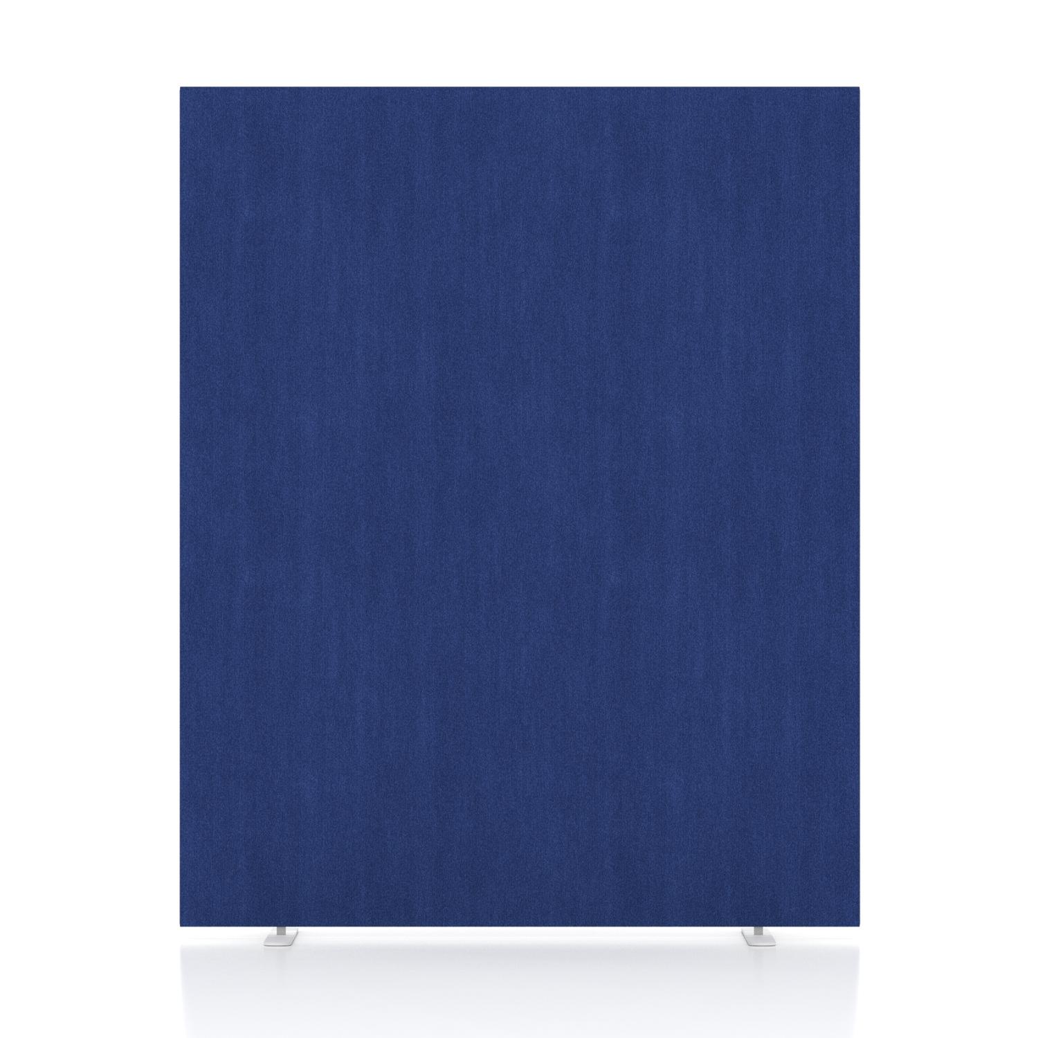 Impulse Plus Oblong 1500/1200 Floor Free Standing Screen Powder Blue Fabric Light Grey Edges