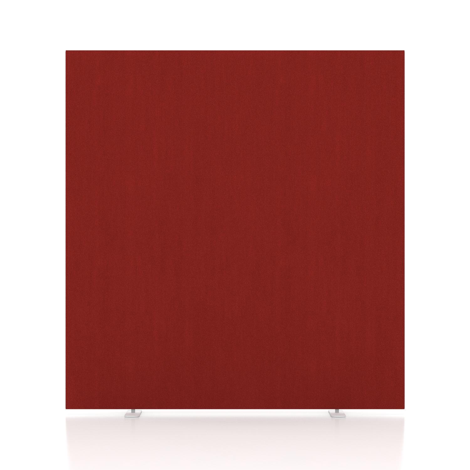 Impulse Plus Oblong 1500/1400 Floor Free Standing Screen Burgundy Fabric Light Grey Edges