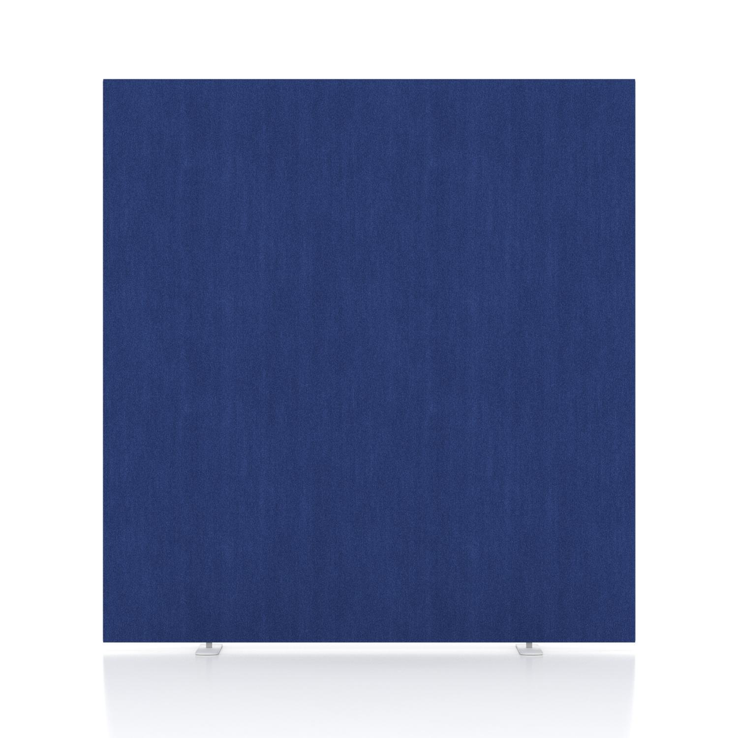 Impulse Plus Oblong 1500/1400 Floor Free Standing Screen Powder Blue Fabric Light Grey Edges