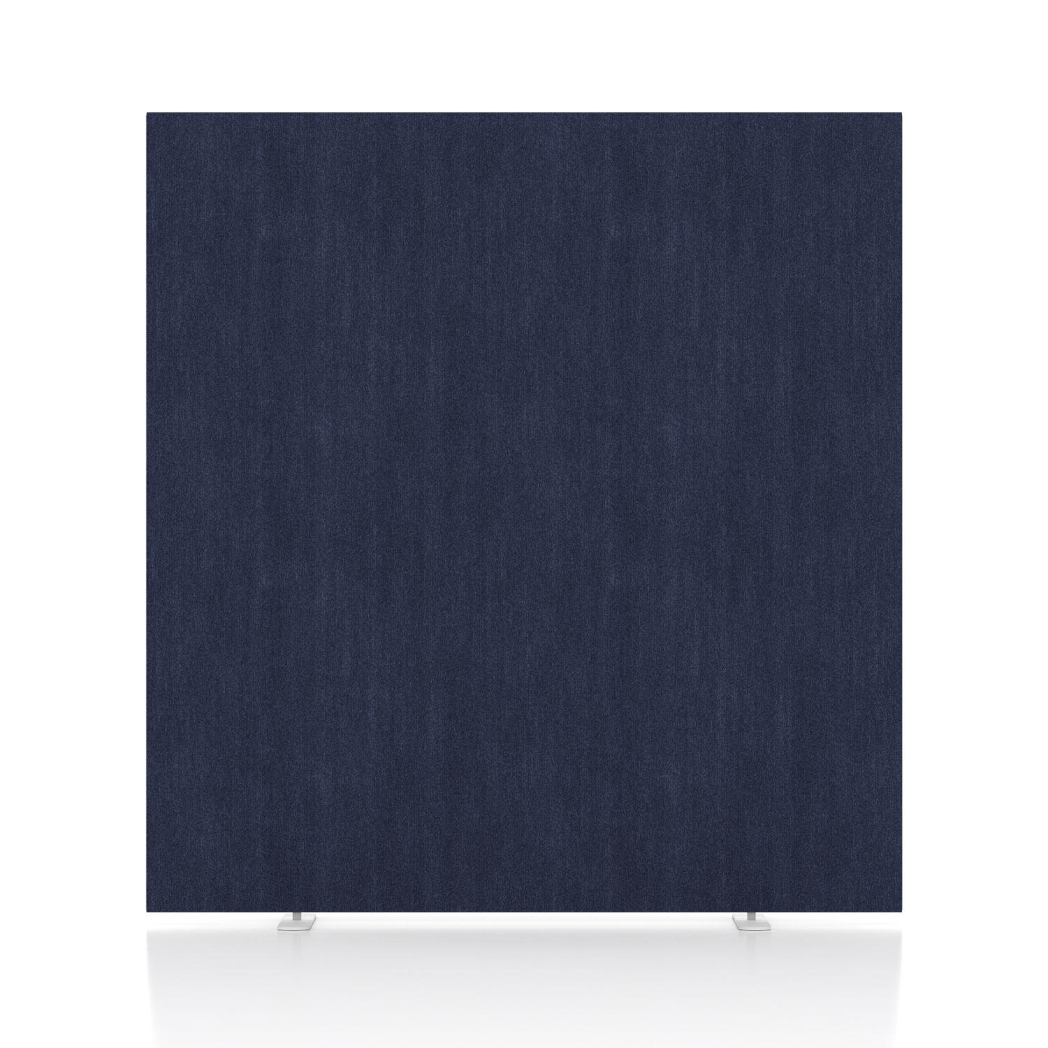 Impulse Plus Oblong 1500/1400 Floor Free Standing Screen Royal Blue Fabric Light Grey Edges