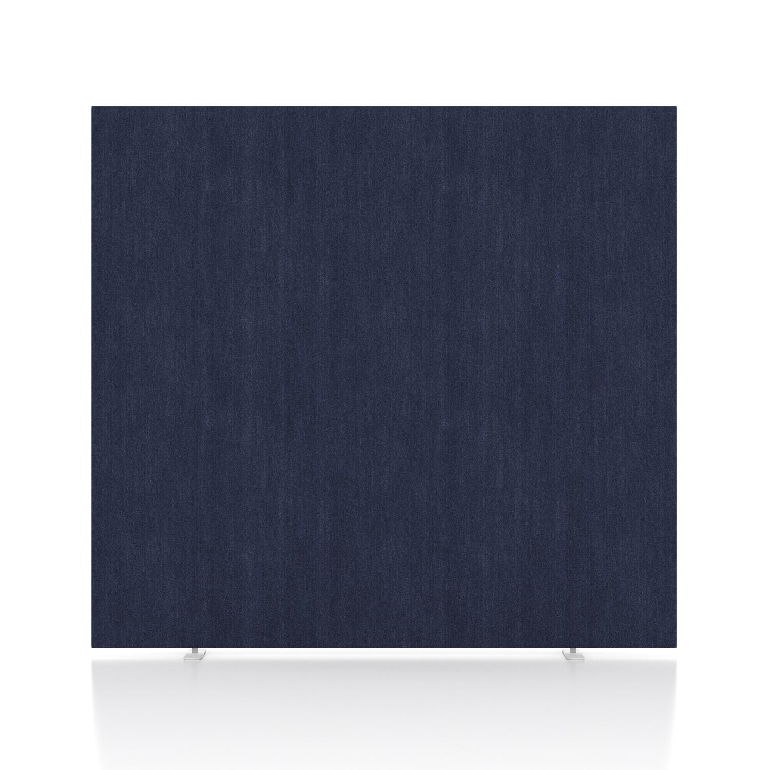 Impulse Plus Oblong 1500/1600 Floor Free Standing Screen Royal Blue Fabric Light Grey Edges