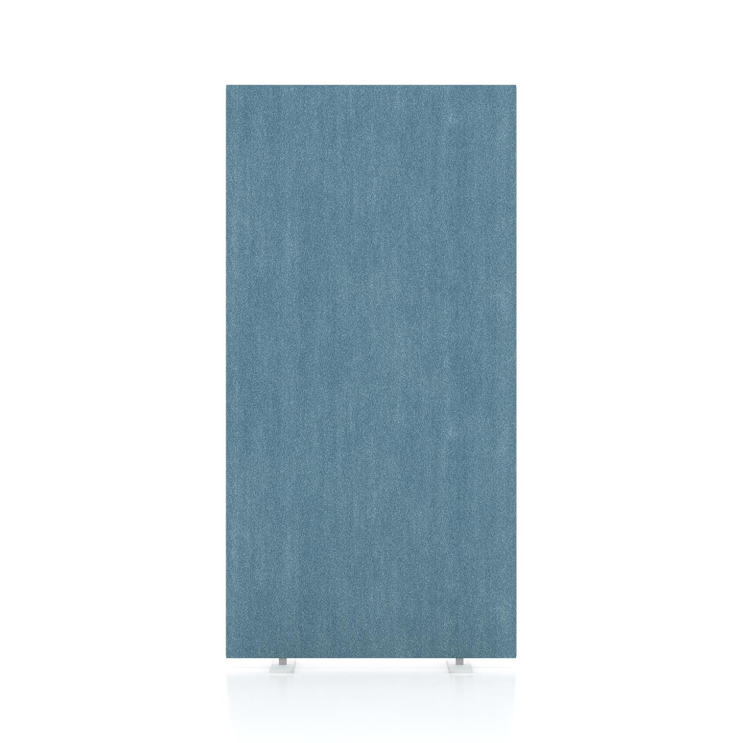 Impulse Plus Oblong 1200/600 Floor Free Standing Screen Sky Blue Fabric Light Grey Edges