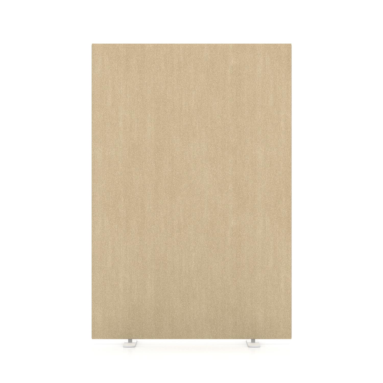 Impulse Plus Oblong 1200/800 Floor Free Standing Screen Beige Fabric Light Grey Edges