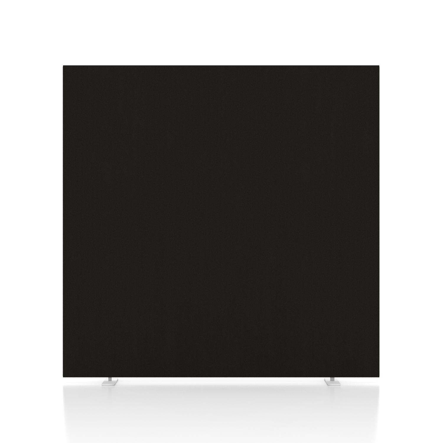 Impulse Plus Oblong 1200/1200 Floor Free Standing Screen Black Fabric Light Grey Edges