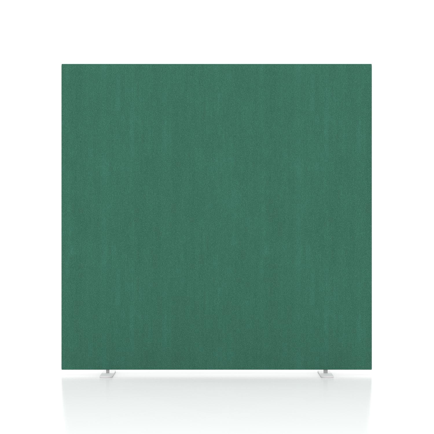 Impulse Plus Oblong 1200/1200 Floor Free Standing Screen Palm Green Fabric Light Grey Edges