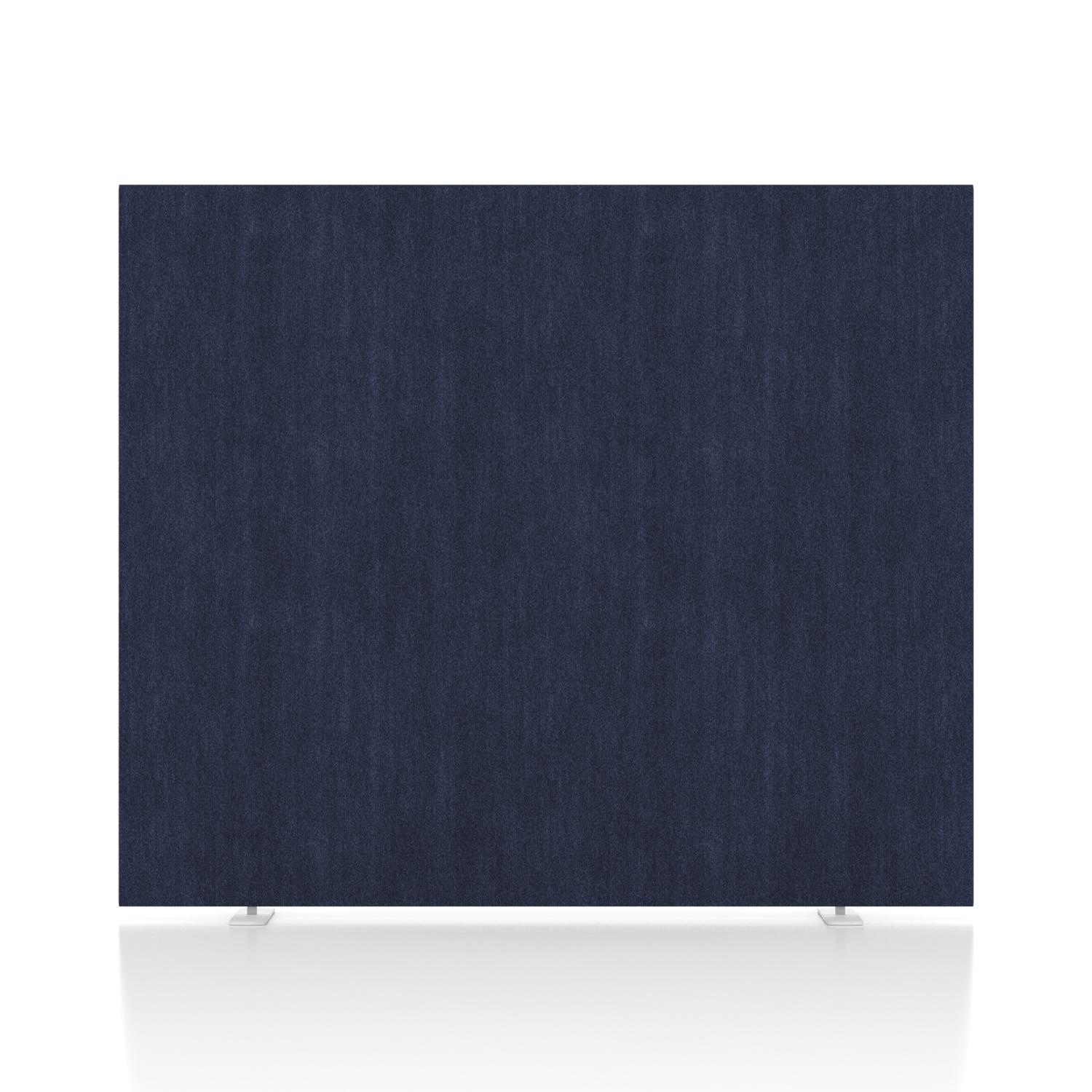 Impulse Plus Oblong 1200/1400 Floor Free Standing Screen Royal Blue Fabric Light Grey Edges