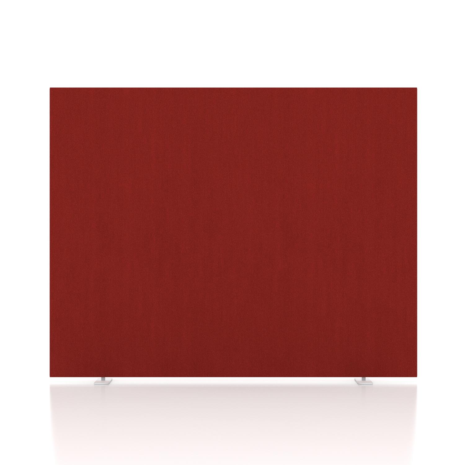 Impulse Plus Oblong 1200/1500 Floor Free Standing Screen Burgundy Fabric Light Grey Edges