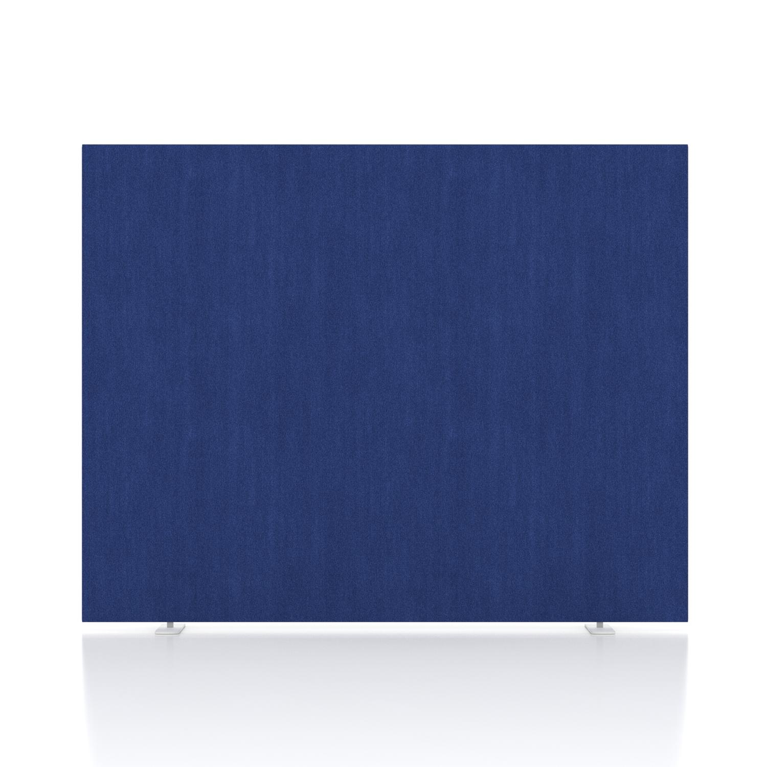 Impulse Plus Oblong 1200/1500 Floor Free Standing Screen Powder Blue Fabric Light Grey Edges
