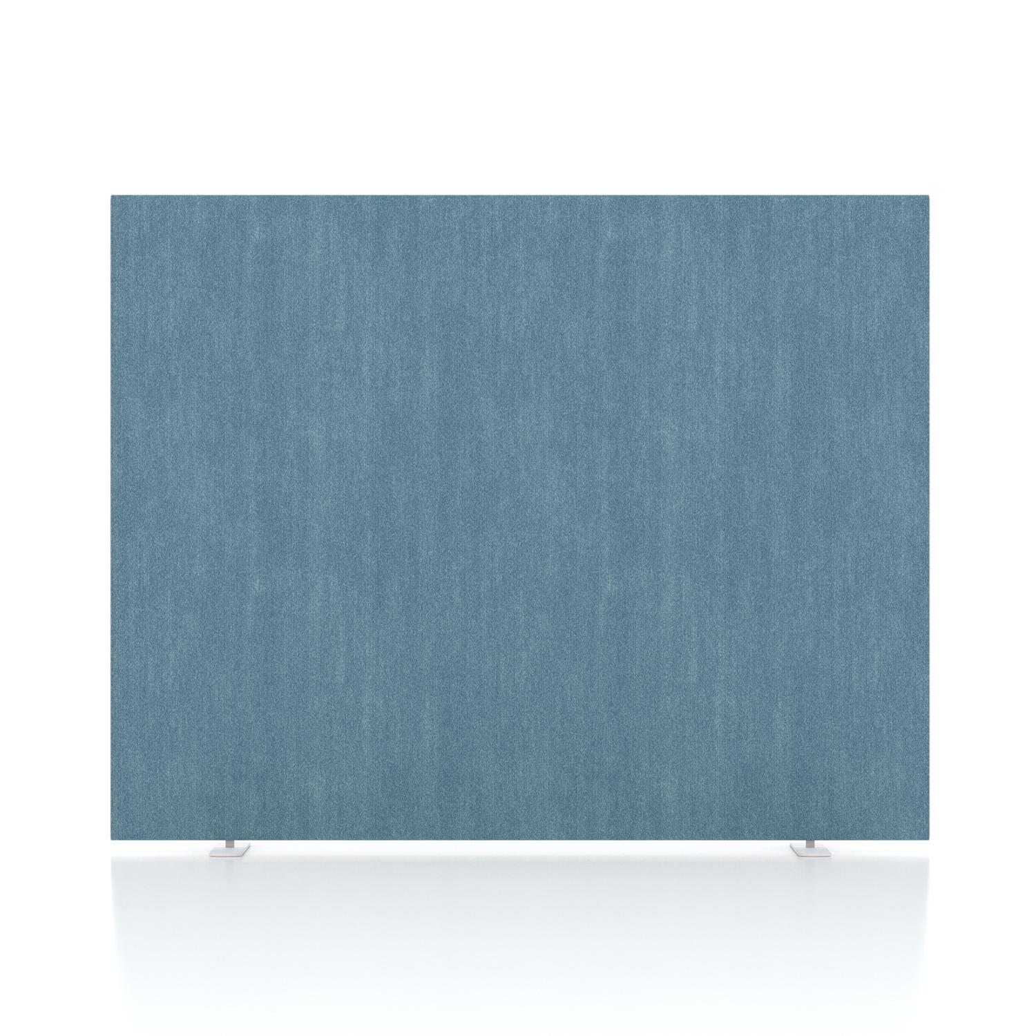 Impulse Plus Oblong 1200/1500 Floor Free Standing Screen Sky Blue Fabric Light Grey Edges