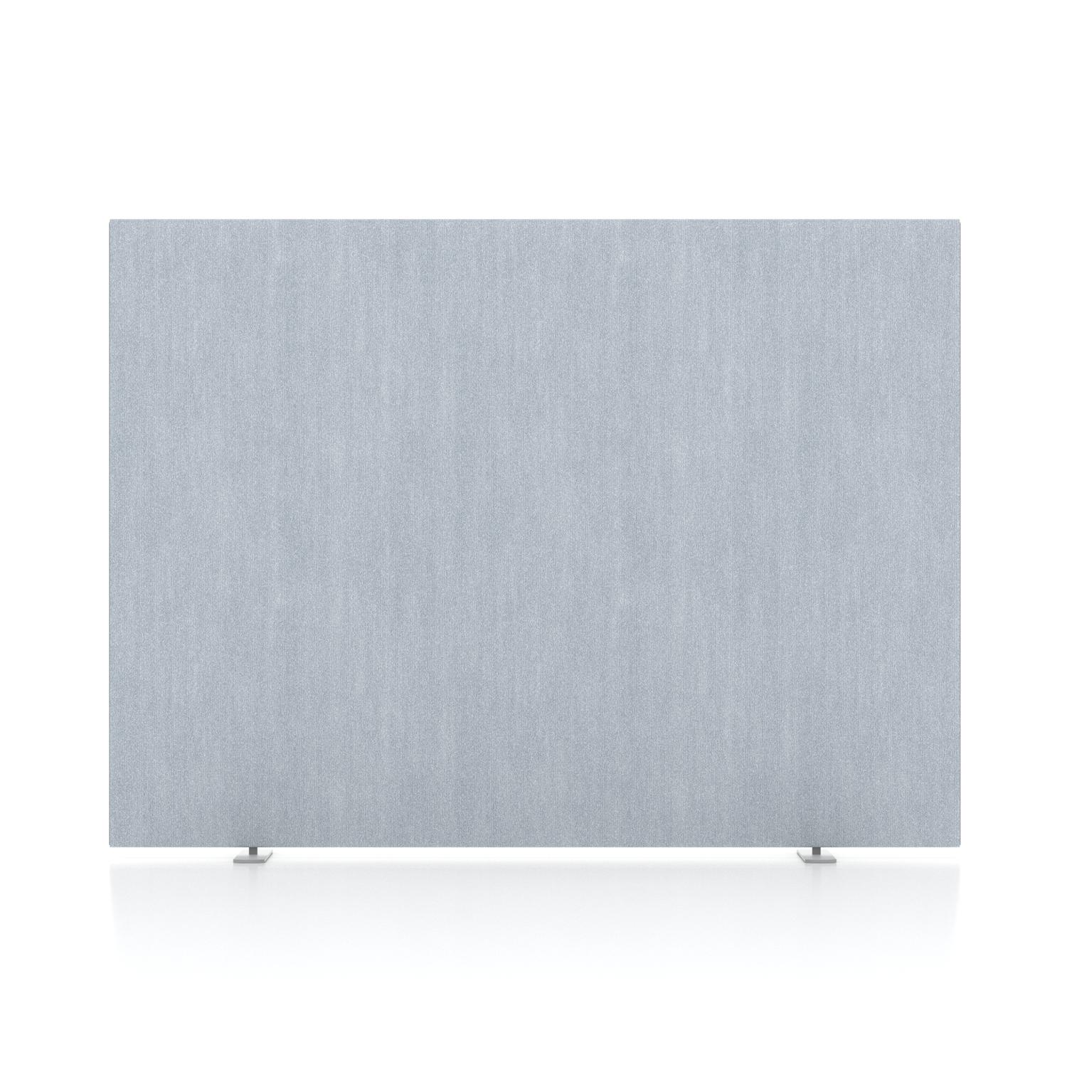 Impulse Plus Oblong 1200/1600 Floor Free Standing Screen Light Grey Fabric Light Grey Edges
