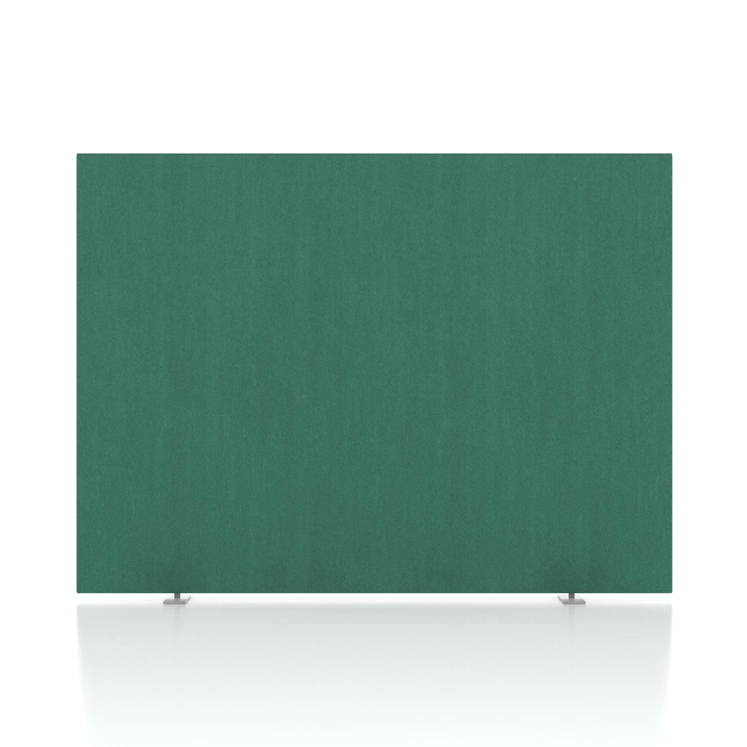 Impulse Plus Oblong 1200/1600 Floor Free Standing Screen Palm Green Fabric Light Grey Edges