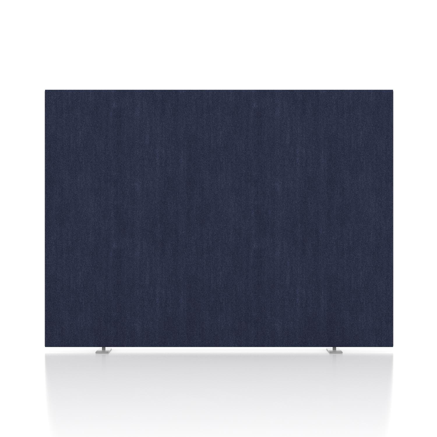 Impulse Plus Oblong 1200/1600 Floor Free Standing Screen Royal Blue Fabric Light Grey Edges