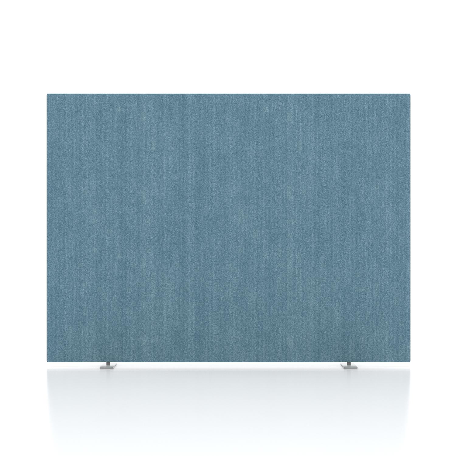 Impulse Plus Oblong 1200/1600 Floor Free Standing Screen Sky Blue Fabric Light Grey Edges