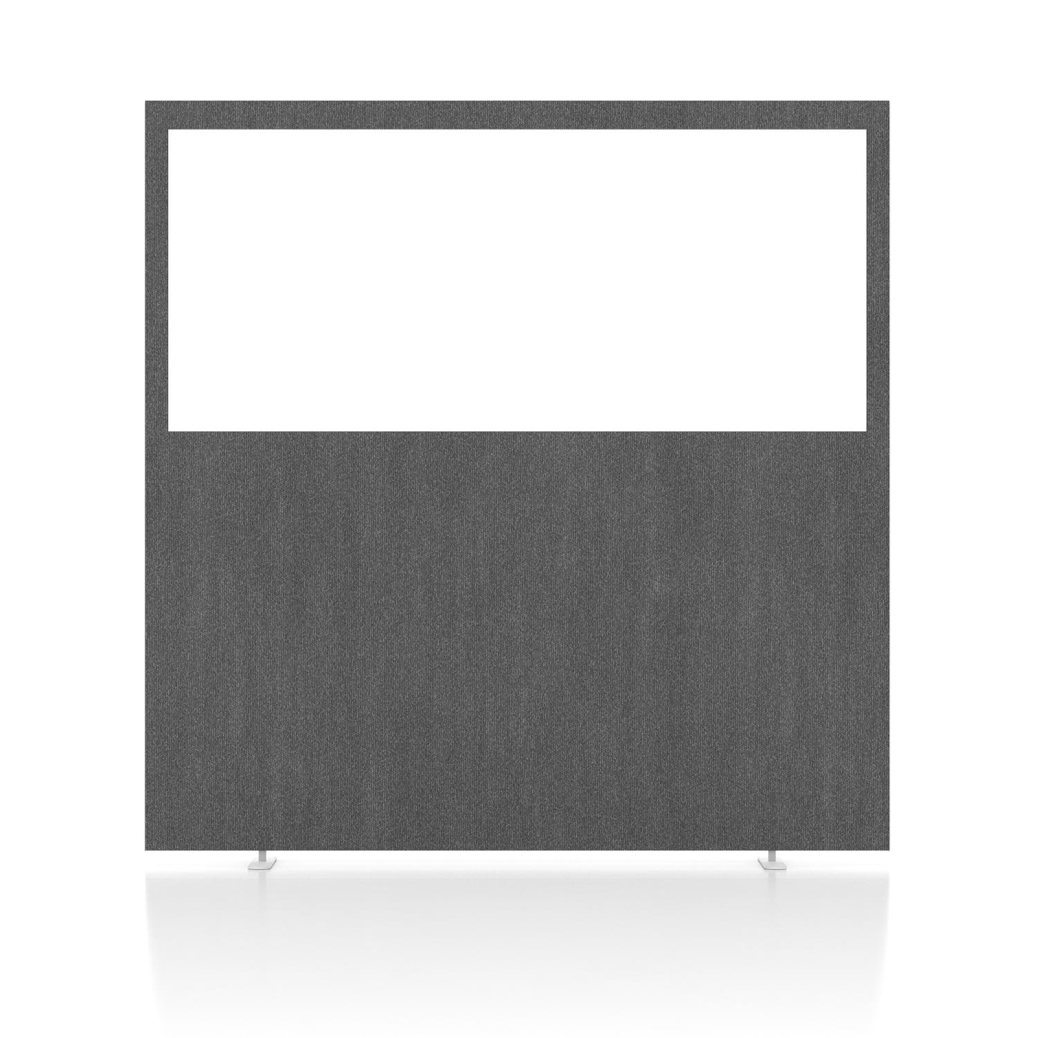 Impulse Plus Clear Half Vision 1650/1600 Floor Free Standing Screen Lead Fabric Light Grey Edges