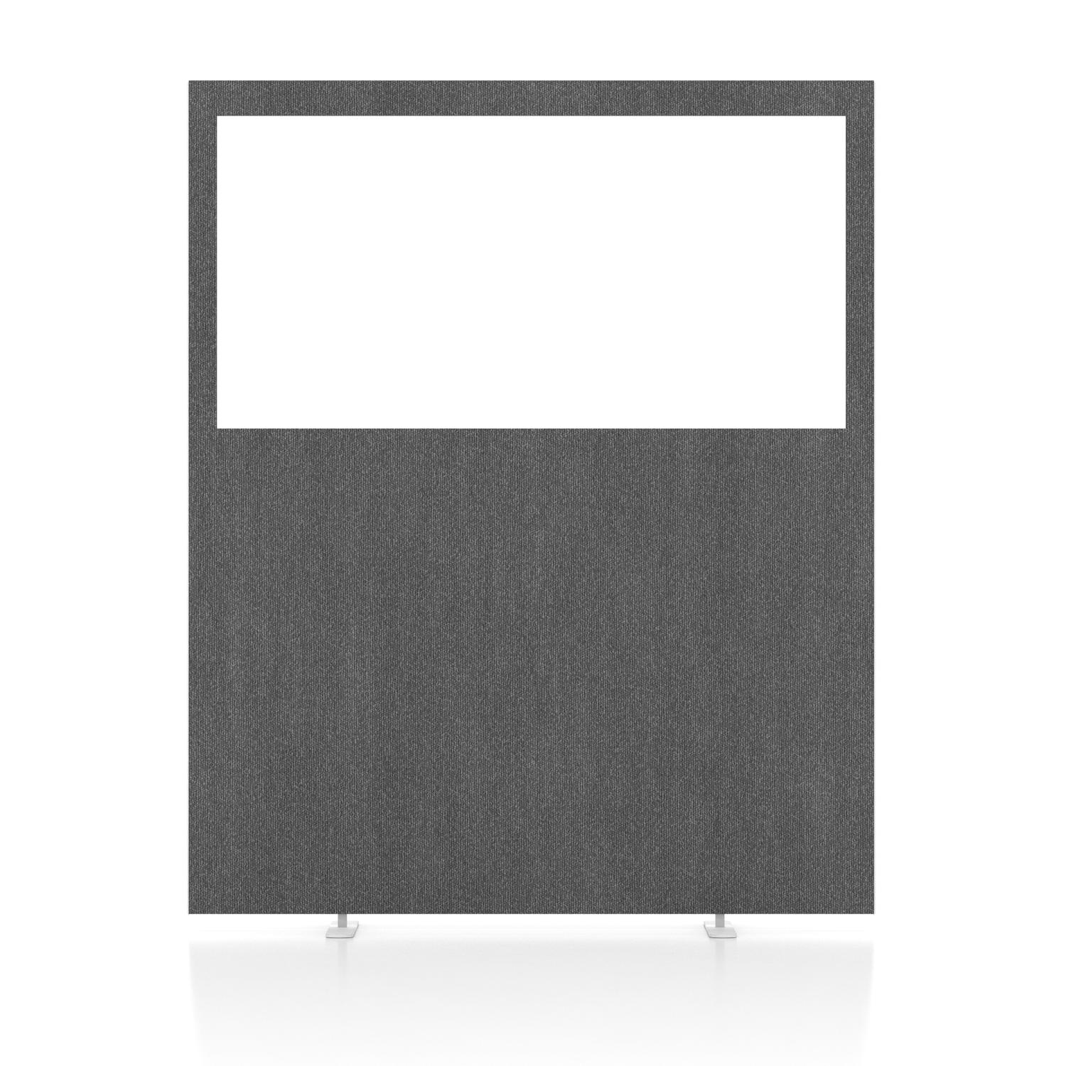 Impulse Plus Clear Half Vision 1500/1200 Floor Free Standing Screen Lead Fabric Light Grey Edges
