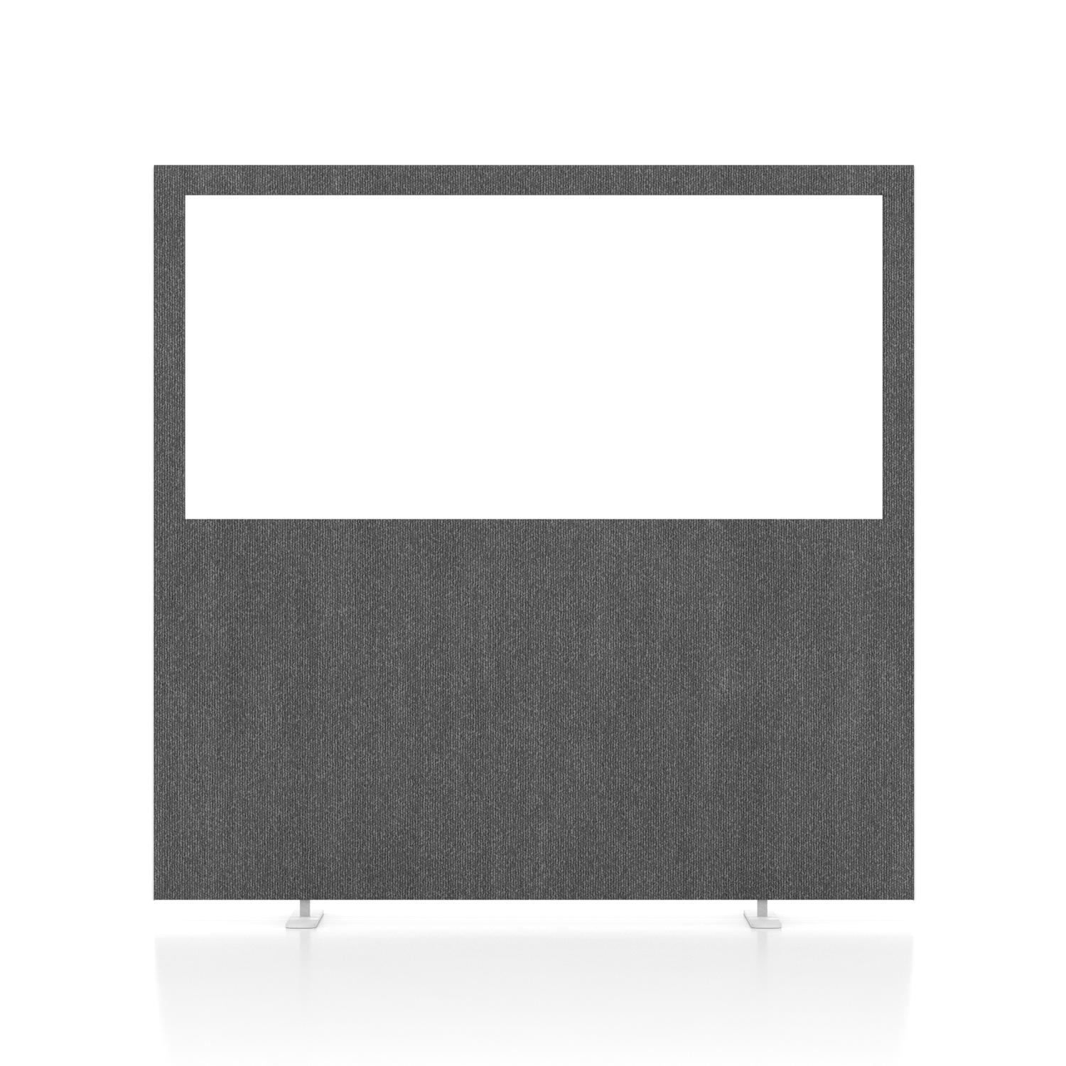 Impulse Plus Clear Half Vision 1200/1200 Floor Free Standing Screen Lead Fabric Light Grey Edges
