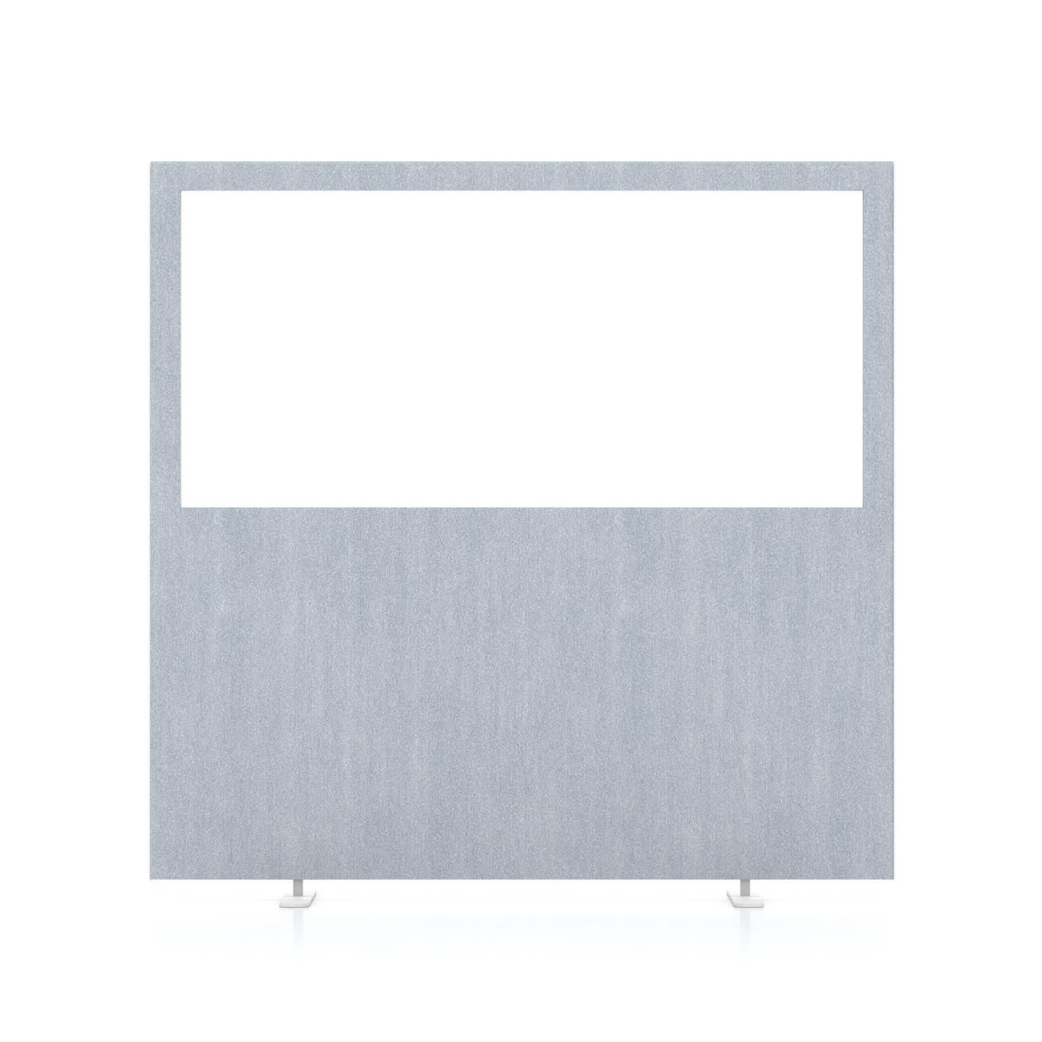 Impulse Plus Clear Half Vision 1200/1200 Floor Free Standing Screen Light Grey Fabric Light Grey Edges Impulse Plus Clear Half Vision 1200/1200 Floor Free Standing Screen Light Grey Fabric Light Grey Edges