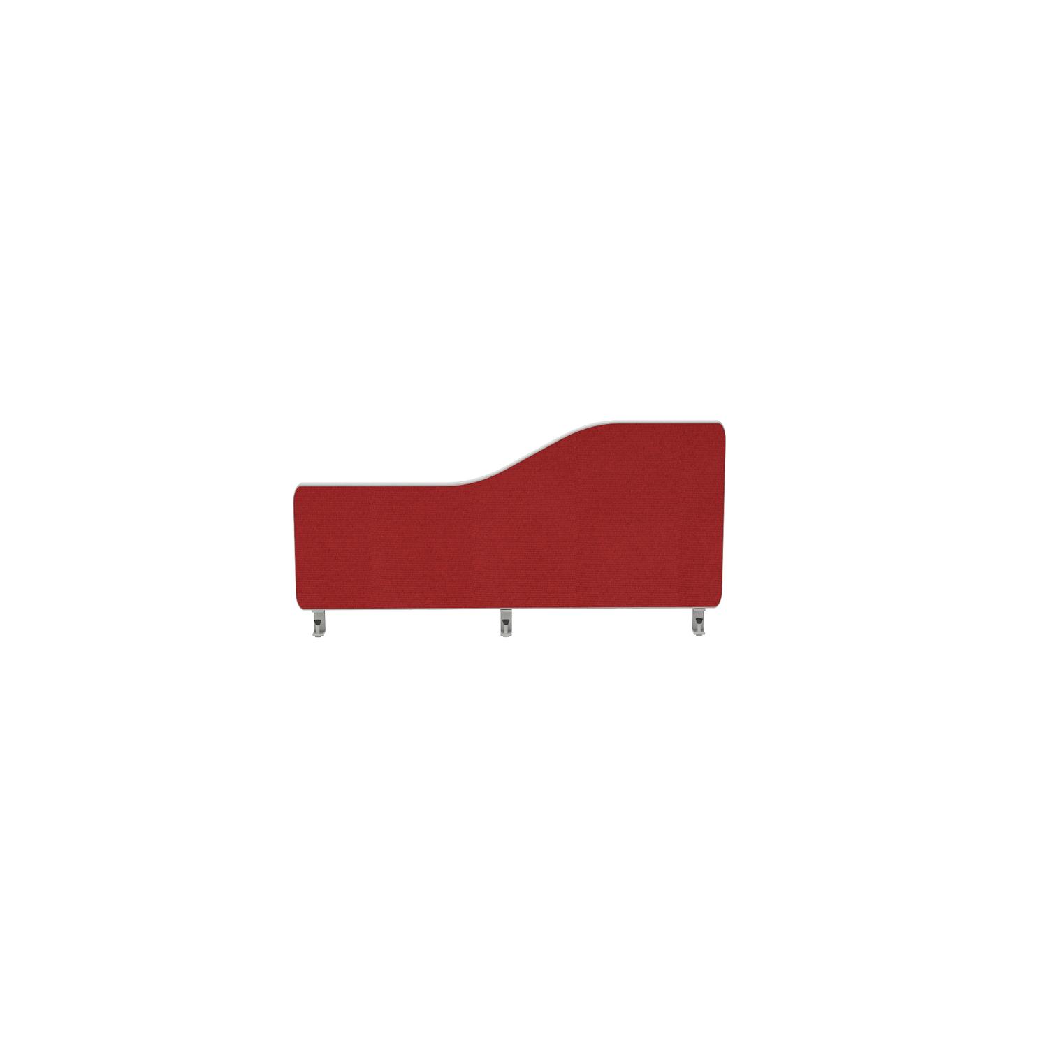 Impulse Plus Wave 400/800 Desktop Screen Rounded Corners Burgundy Fabric Light Grey Edges