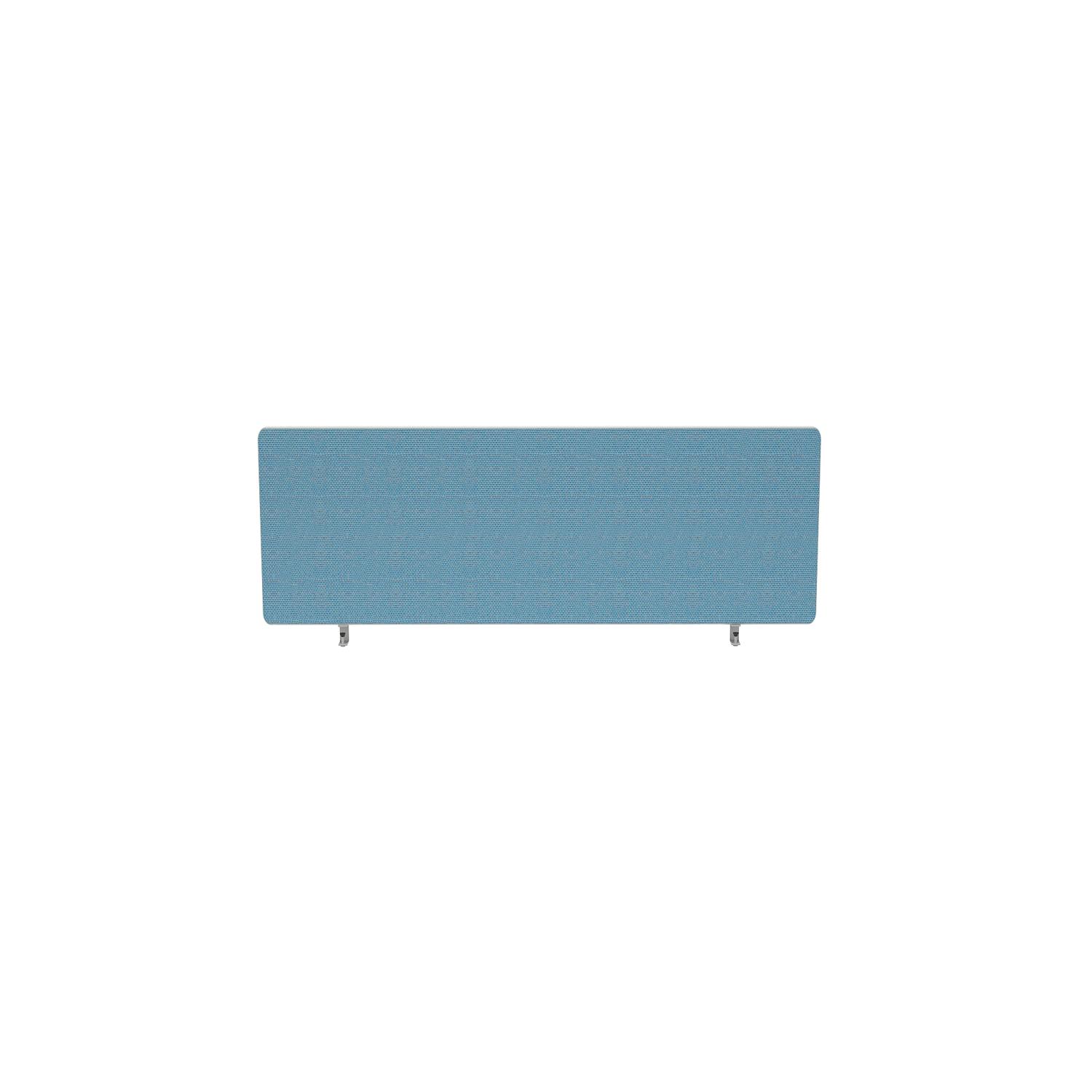 Impulse Plus Oblong 400/1000 Desktop Screen Rounded Corners Sky Blue Fabric Light Grey Edges