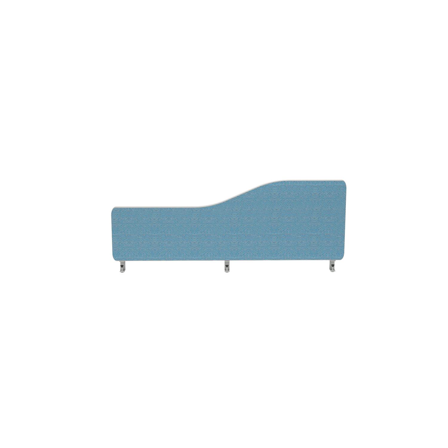 Impulse Plus Wave 400/1000 Desktop Screen Rounded Corners Sky Blue Fabric Light Grey Edges