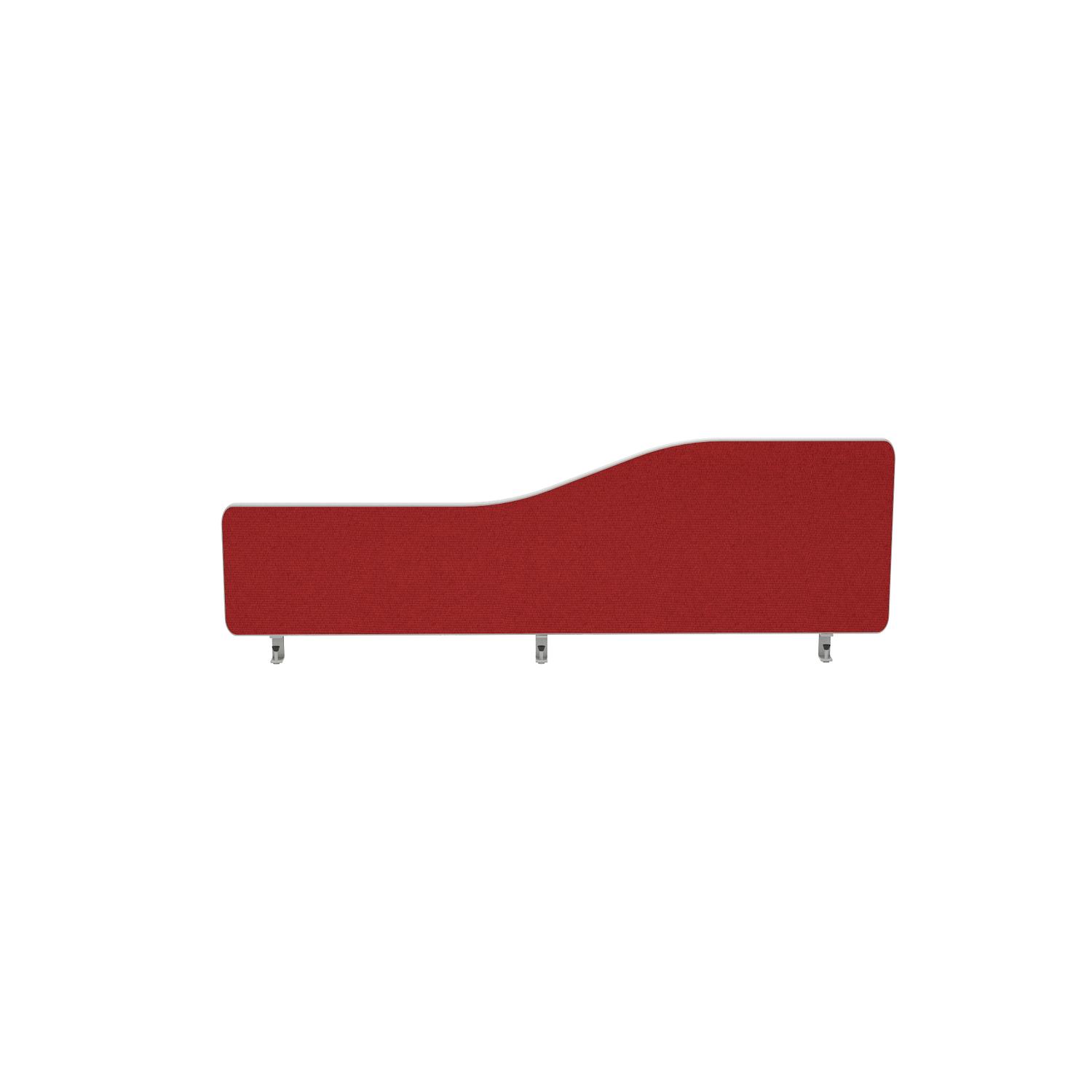 Impulse Plus Wave 400/1200 Desktop Screen Rounded Corners Burgundy Fabric Light Grey Edges