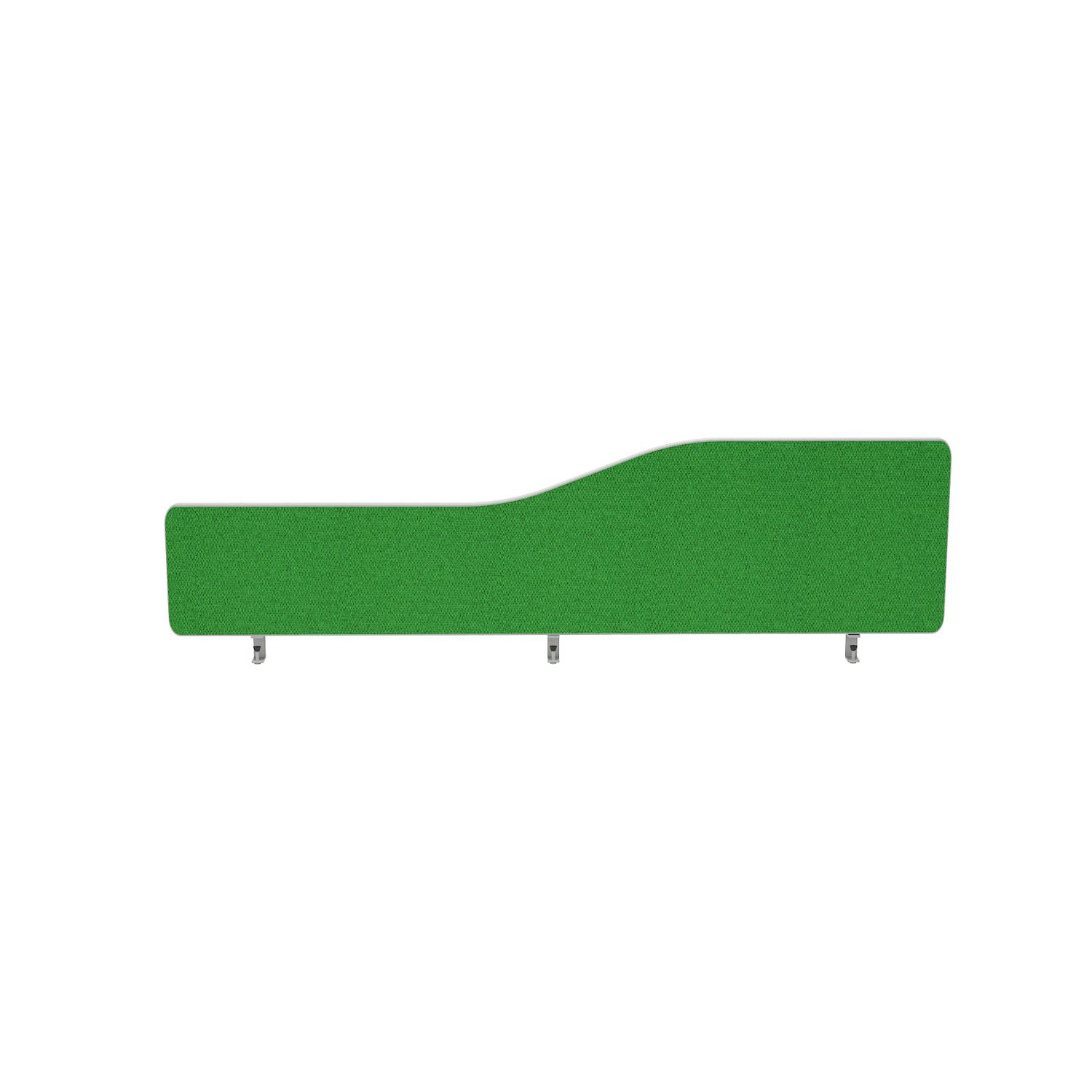 Impulse Plus Wave 400/1400 Desktop Screen Rounded Corners Palm Green Fabric Light Grey Edges
