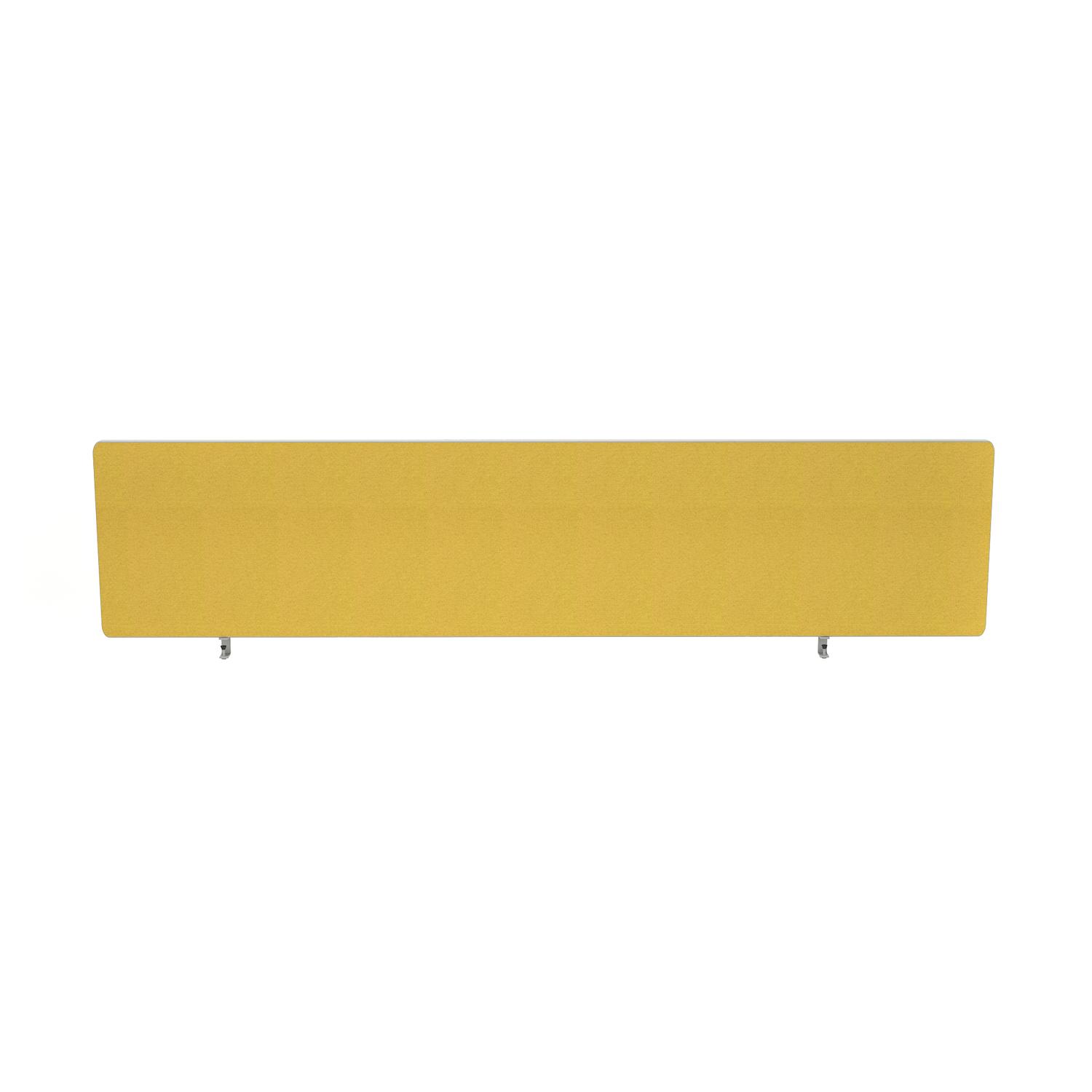 Impulse Plus Oblong 400/1600 Desktop Screen Rounded Corners Beige Fabric Light Grey Edges
